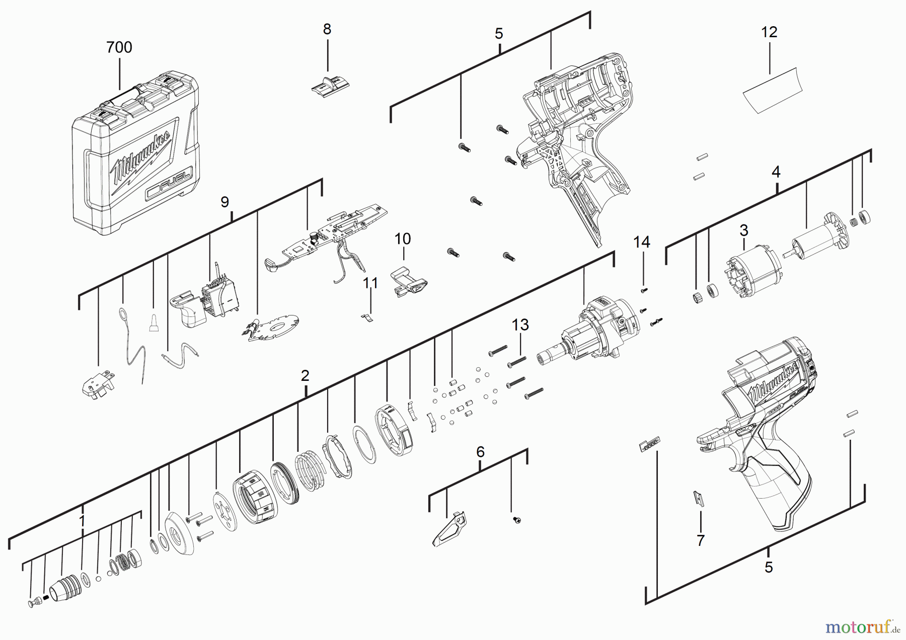  Milwaukee Akku-Geräte Befestigen BOHRSCHRAUBER M12 CD Seite 1