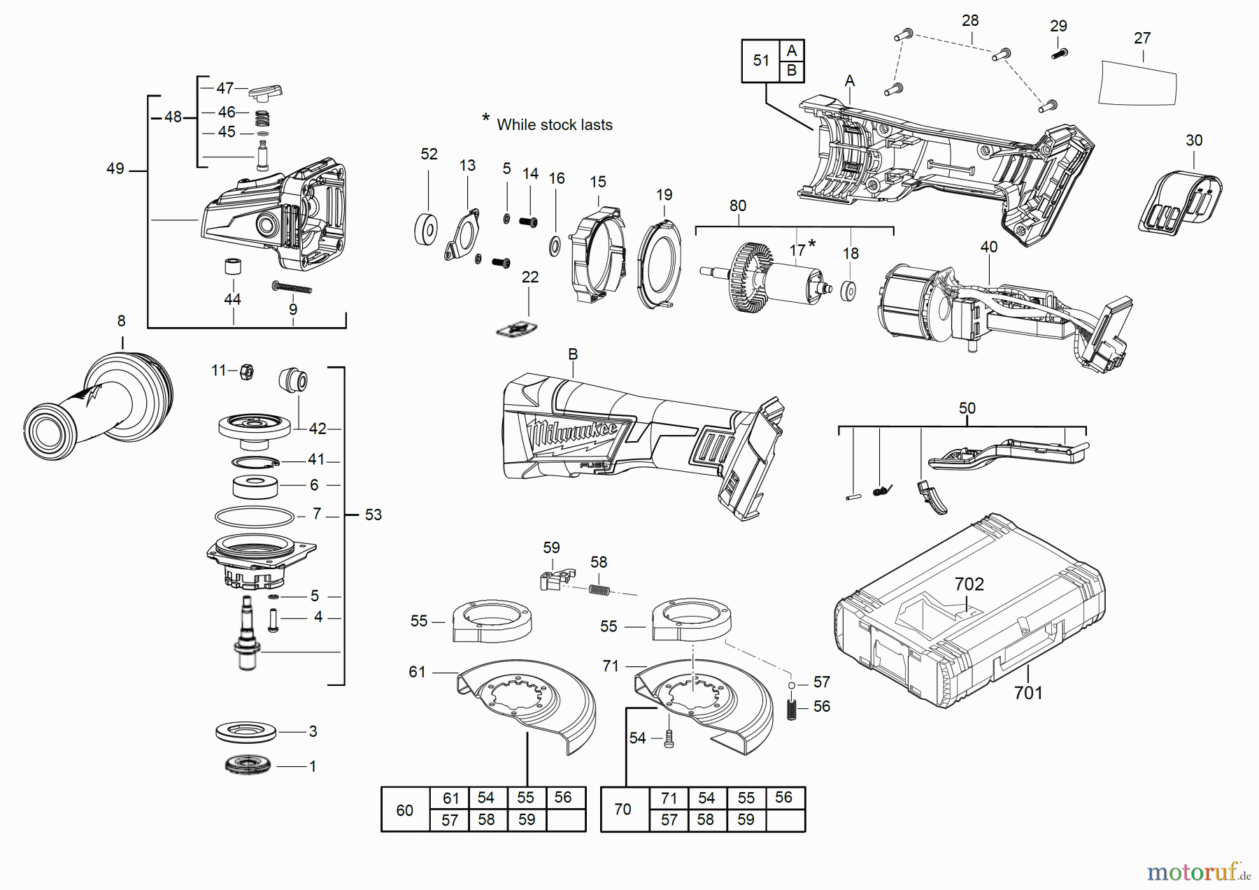 Milwaukee Akku-Geräte Schleifen und Polieren SCHLEIFER 125 MM M18 CAG125XPDB Seite 1