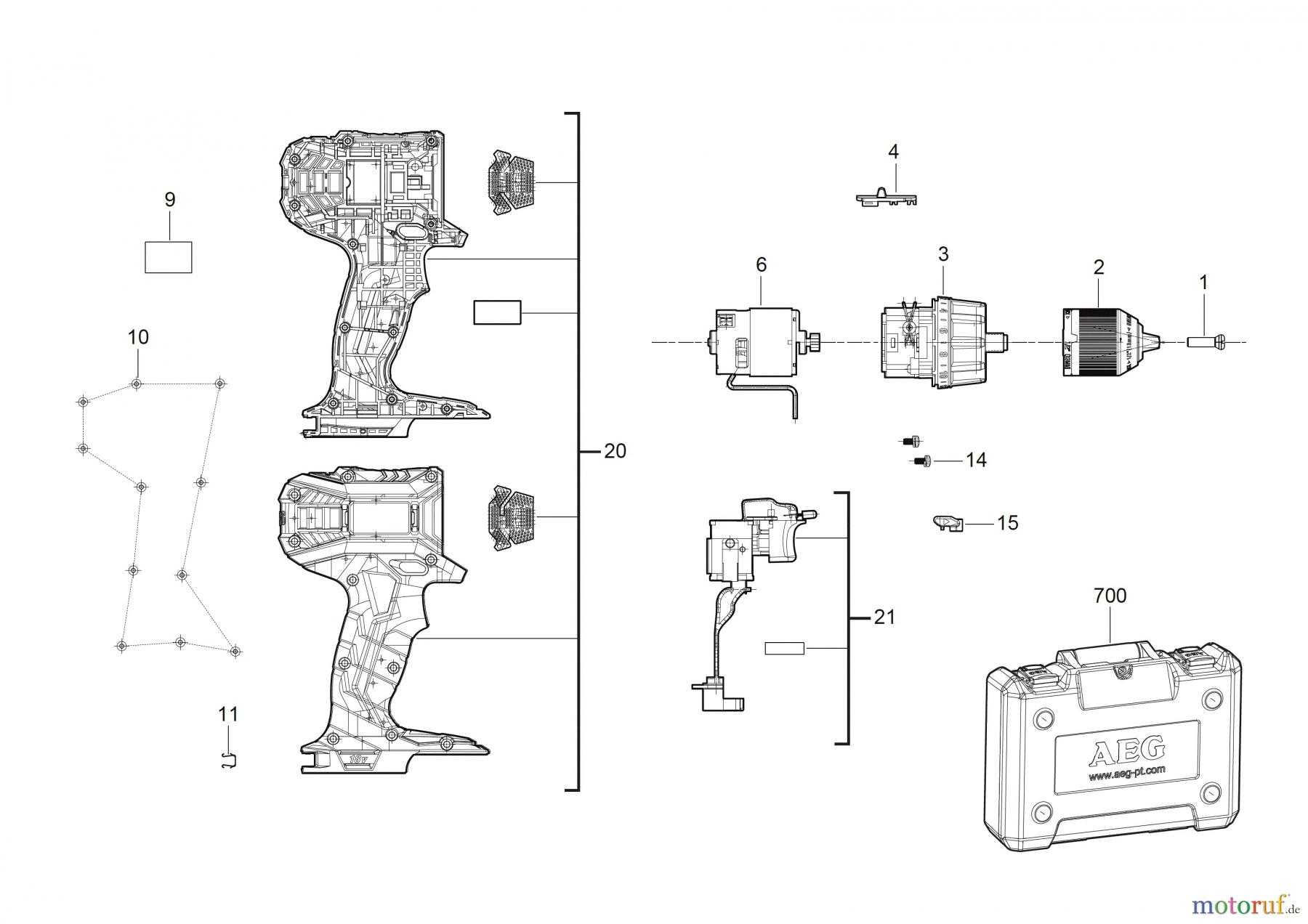  AEG Powertools Bohren und Schrauben Akku Geräte 18 VOLT BS 18C2 AKKU-SCHRAUBER Seite 1