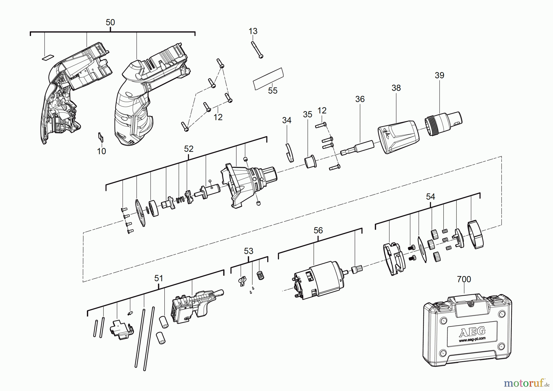 AEG Powertools Bohren und Schrauben Akku Geräte 12 Volt BTS 12C Akku-Trockenbauschrauber Seite 1