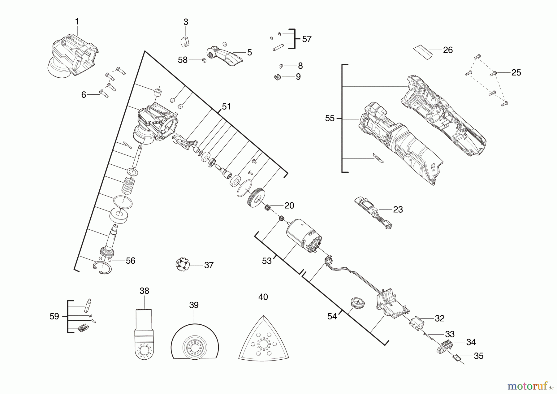 AEG Powertools Holz-Bearbeitung Akku Geräte BMT12C Akku-Multitool 12v Seite 1