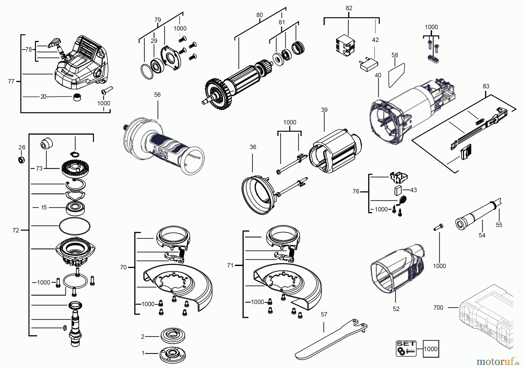 AEG Powertools Metallbearbeitung Winkelschleifer WS 12-125 S Winkelschleifer Seite 1