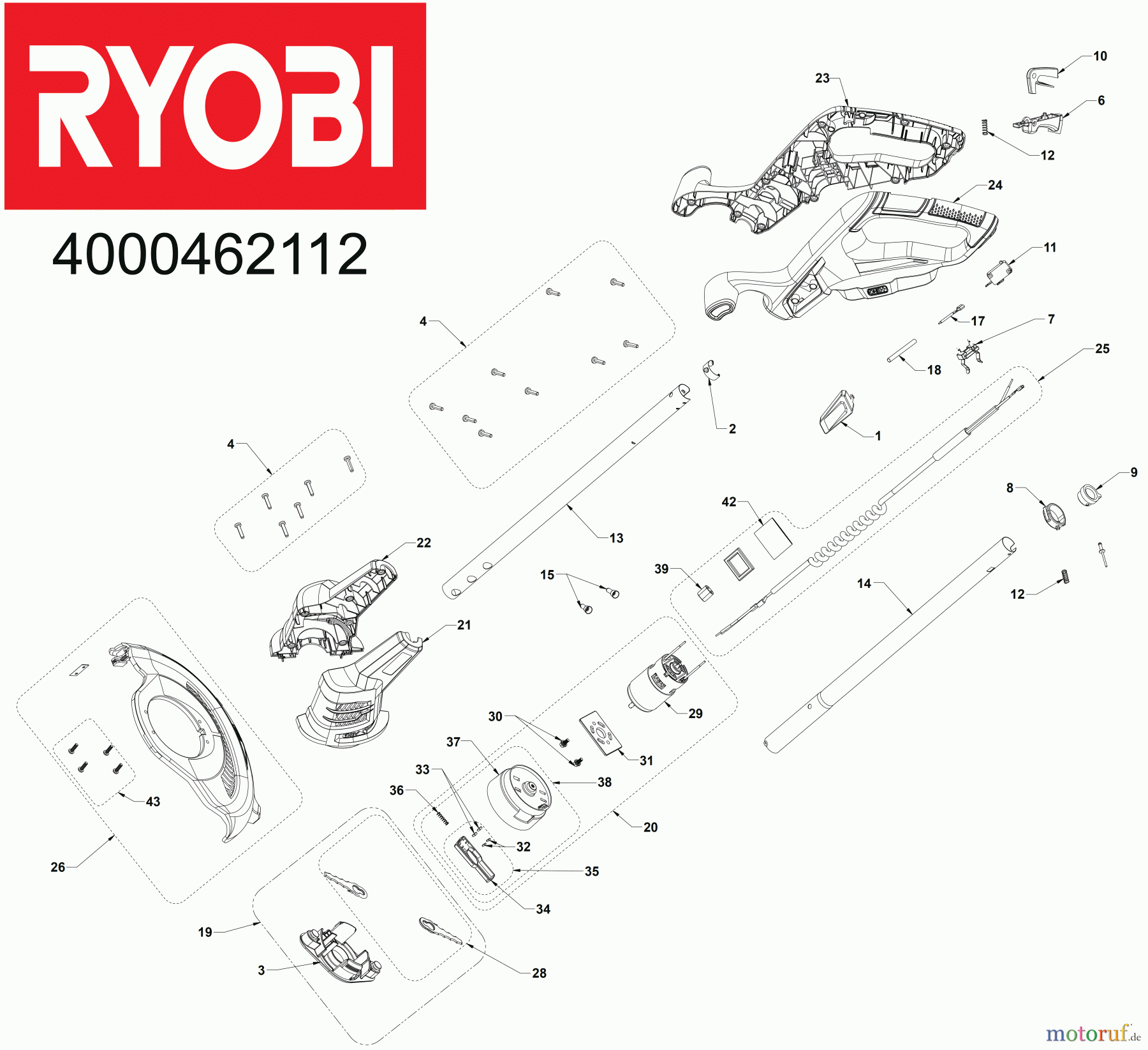 Ryobi Rasentrimmer Akku RY18LT25A-120P Akku Rasentrimmer Seite 1