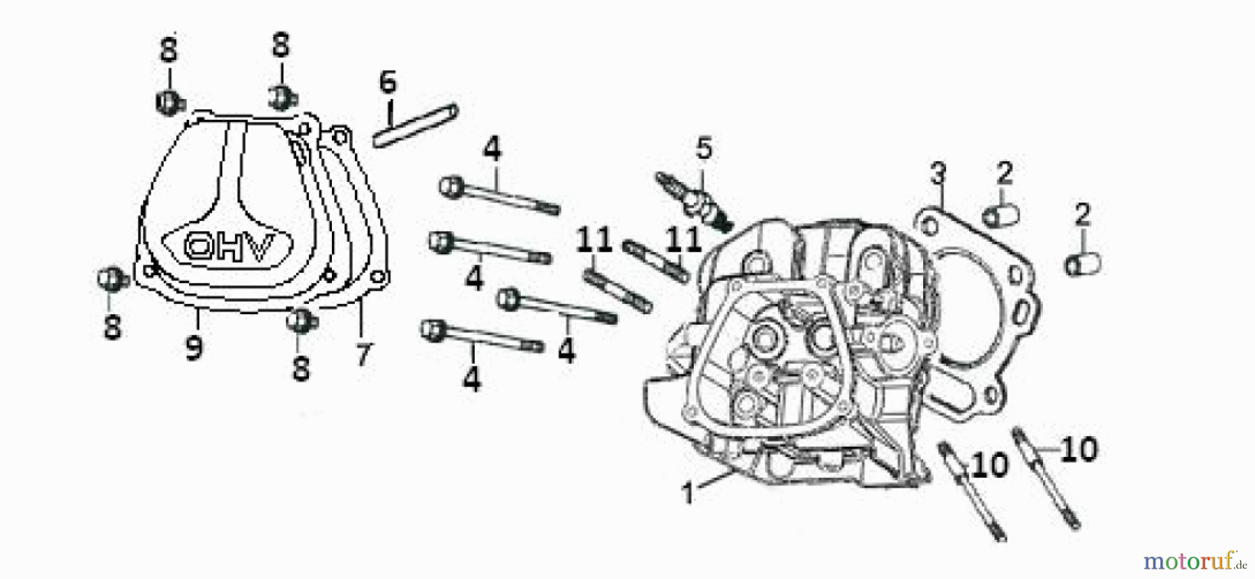 LONCIN Motoren LC175F, LC175FD, LC180F, LC180FD Zylinder