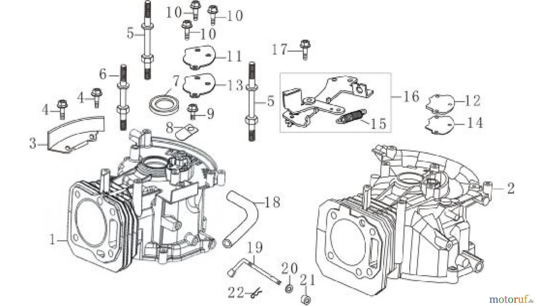 LONCIN Motoren LC1P61FA, LC1P65FA Kurbelgehäuse