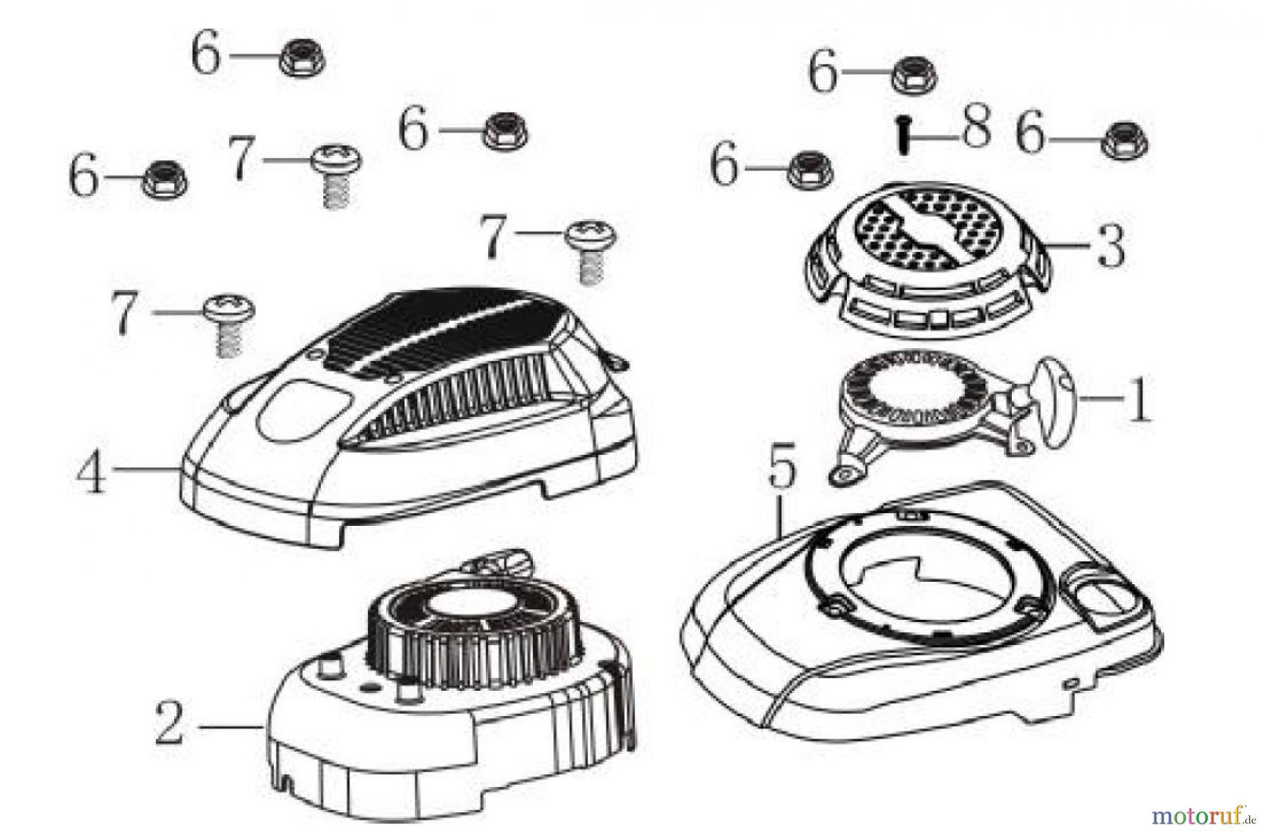  LONCIN Motoren LC1P61FA, LC1P65FA Starter