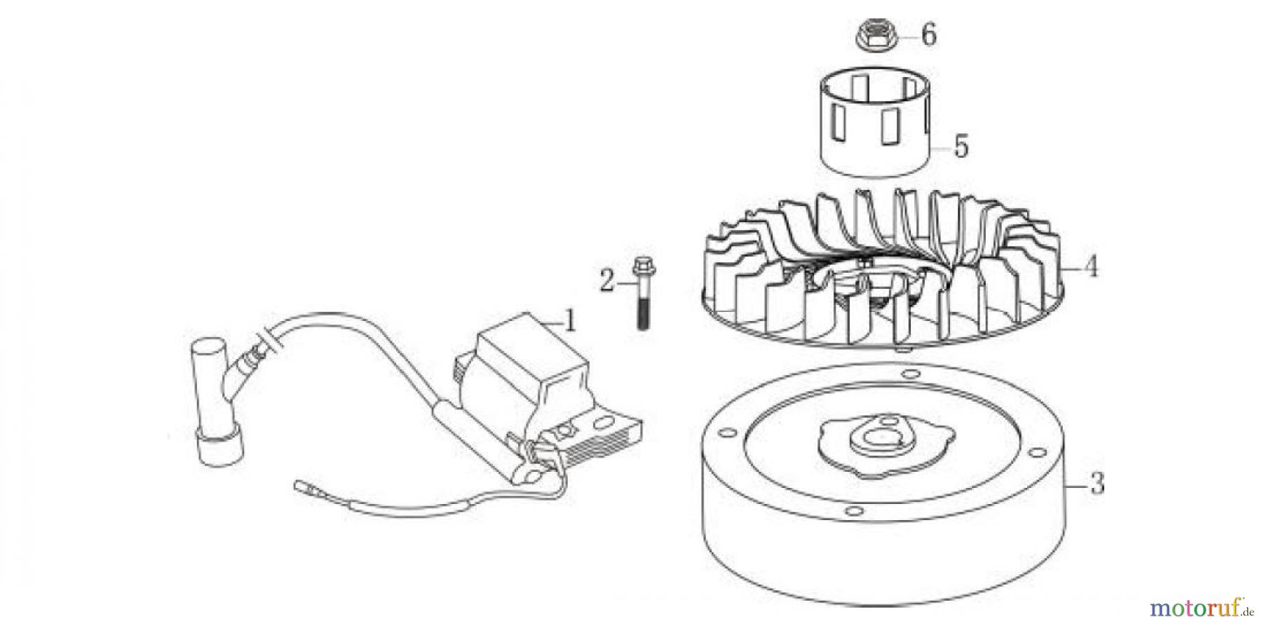 LONCIN Motoren LC1P61FA, LC1P65FA Schwungrad, Zündspule