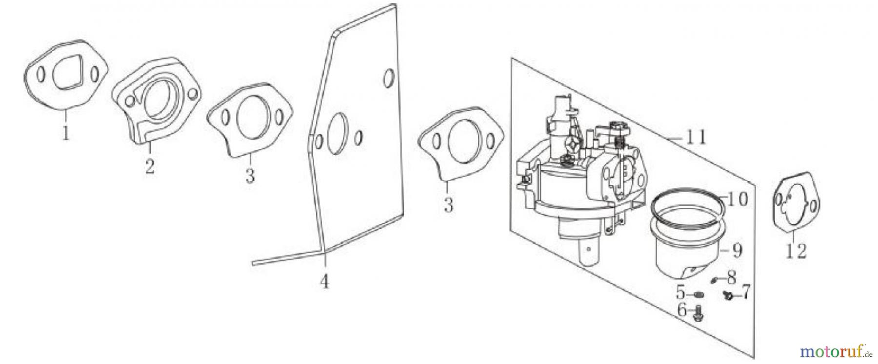 LONCIN Motoren LC1P68FA, LC1P70FA, LC1P70F Vergaser