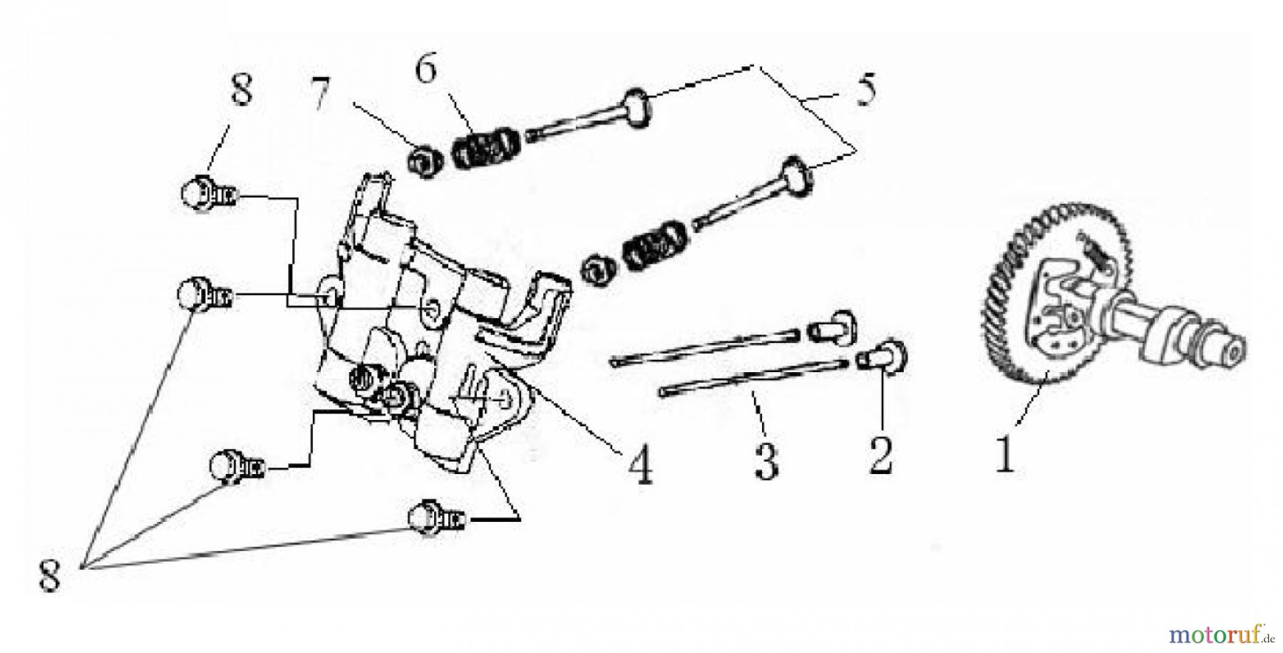  LONCIN Motoren LC154F Nockenwelle, Ventile