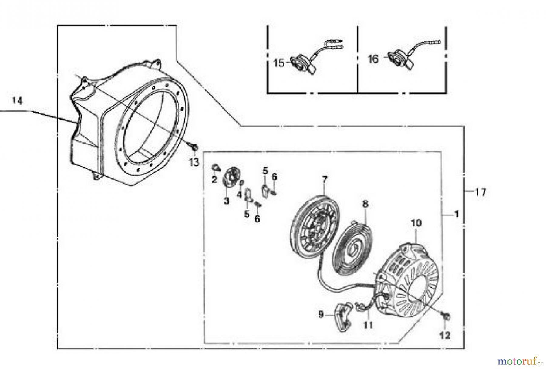 LONCIN Motoren LC154F Seilzugstarter