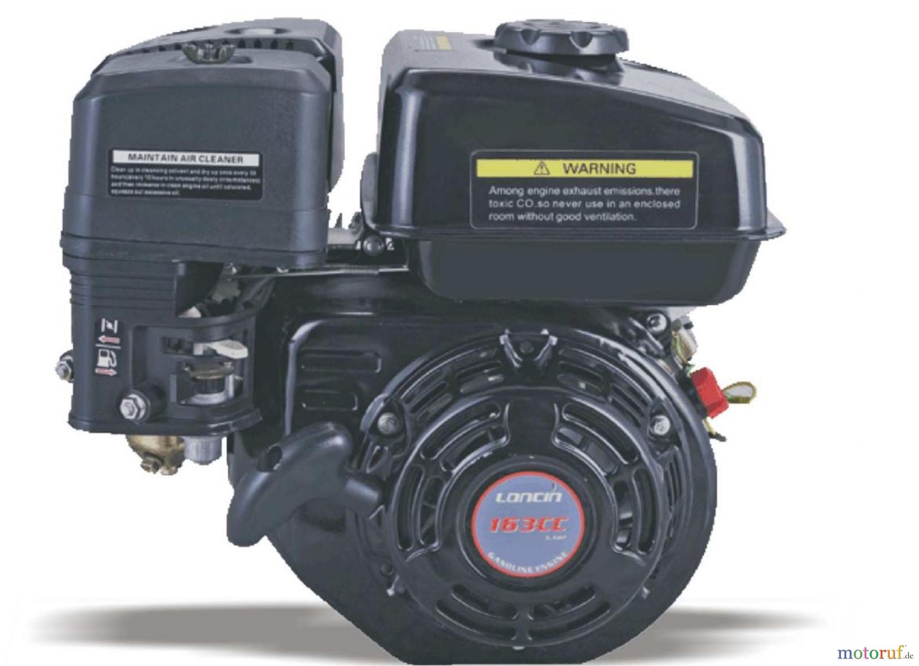 LONCIN Motoren LC168F(D)-1、LC168F(D)-2、LC168F(D)-1B、LC168F(D)-2B、LC168F(D)-1C、LC168F(D)-2C、G160F(D)、G200F(D)、G160F(D)-B、G200F(D)-B、G160F(D)-C、G200F(D)-C