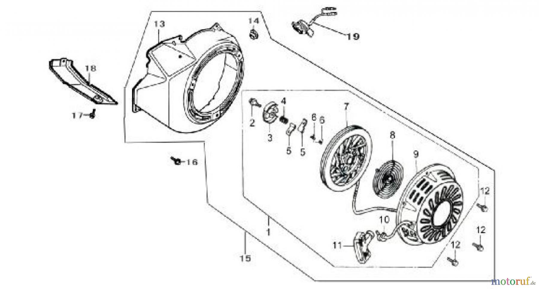  LONCIN Motoren G240F, G240FD, G270F, G270FD Starter