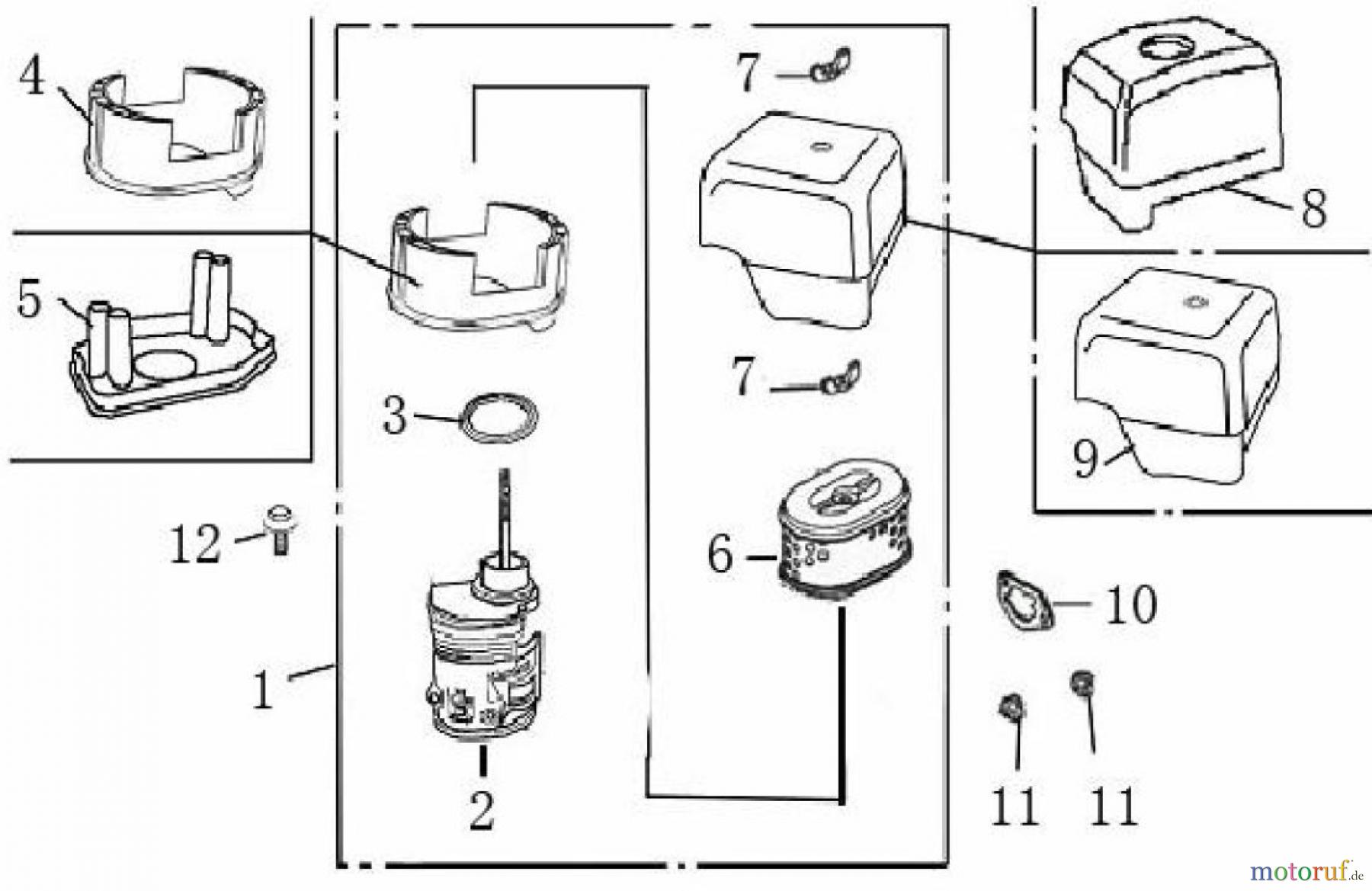LONCIN Motoren G240F, G240FD, G270F, G270FD Luftfilter