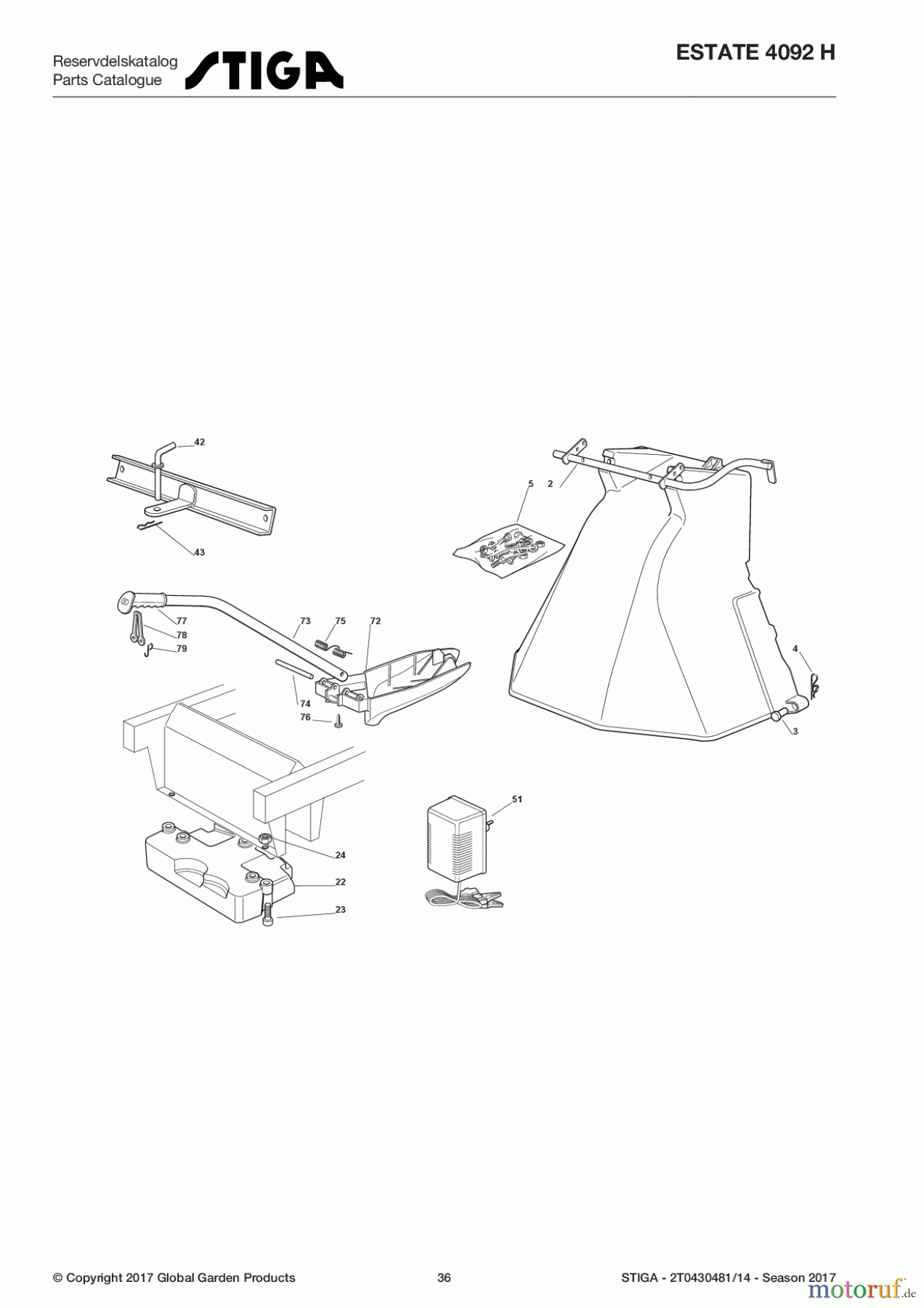 Stiga Aufsitzmäher Baujahr 2017 ESTATE 4092 H 2T0430481/14 - Season 2017 Optionals On Request