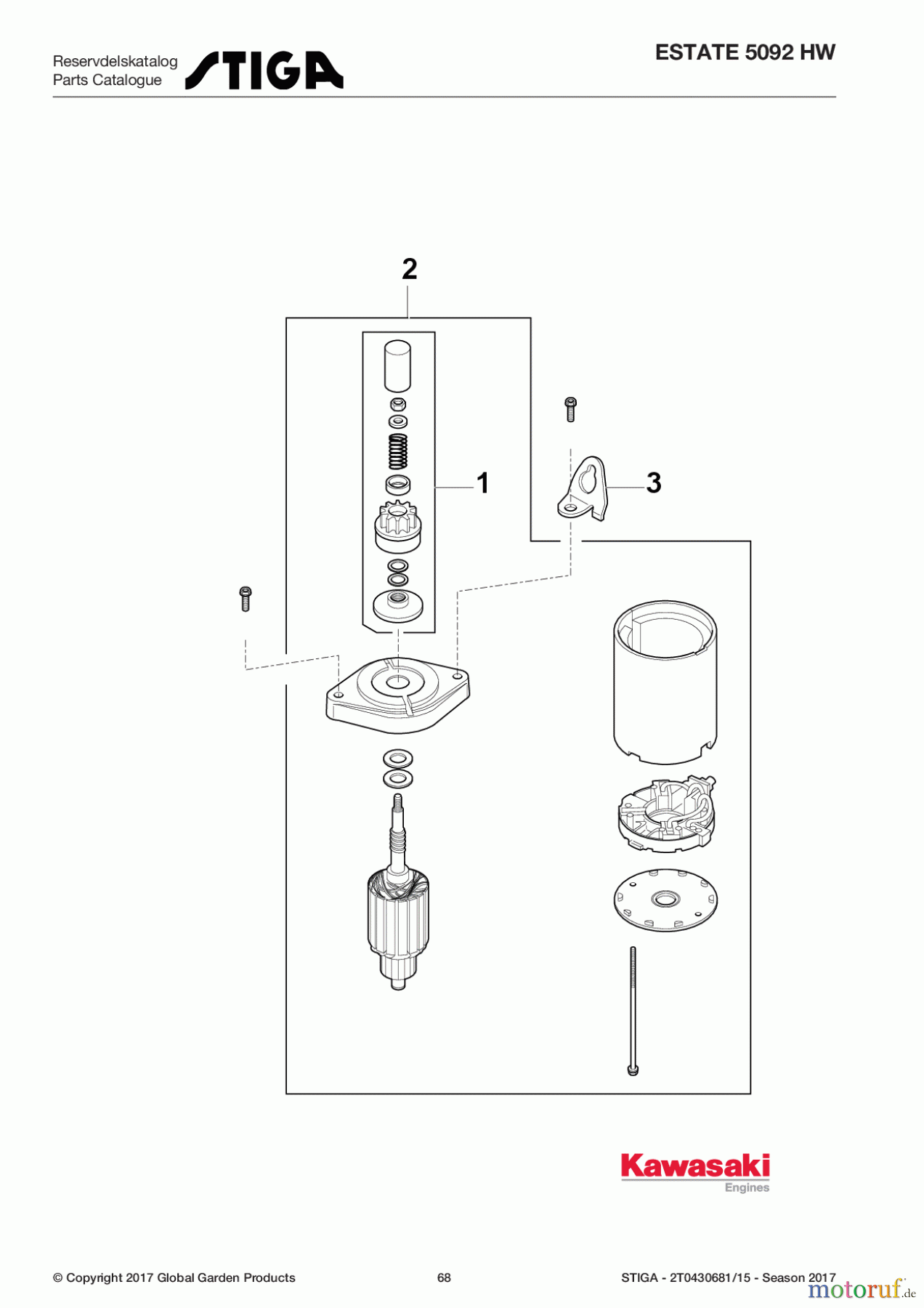 Stiga Aufsitzmäher Baujahr 2017 ESTATE 5092 HW 2T0430681/15 - Season 2017 Starter