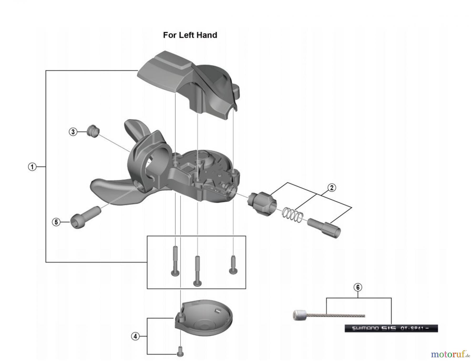Shimano SL Shift Lever - Schalthebel SL-M3010-L (-4287) ACERA Rapidfire Plus Lever (2x9-speed)