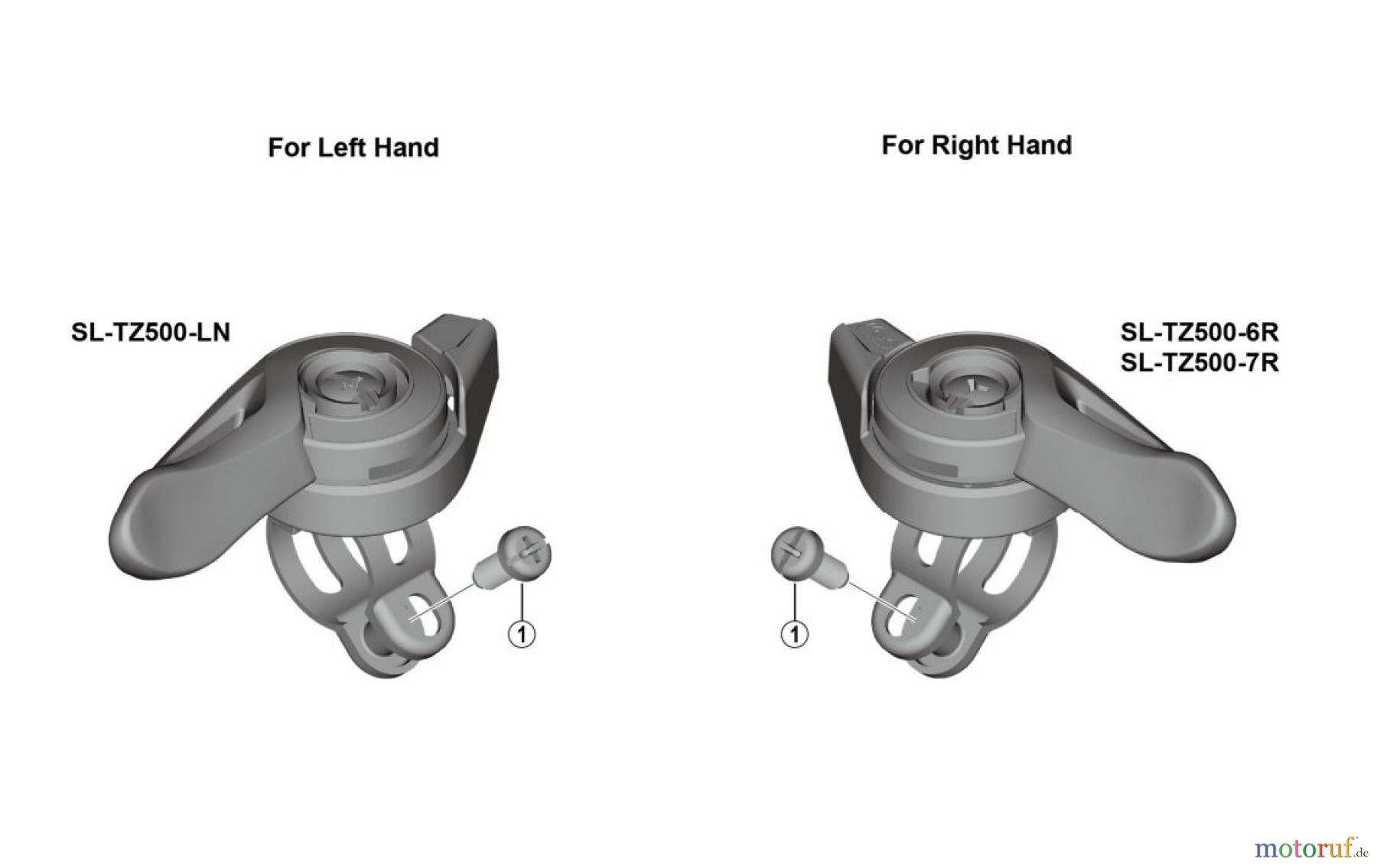 Shimano SL Shift Lever - Schalthebel SL-TZ500 Tourney TZ Shifting Lever (3x6/7-speed)