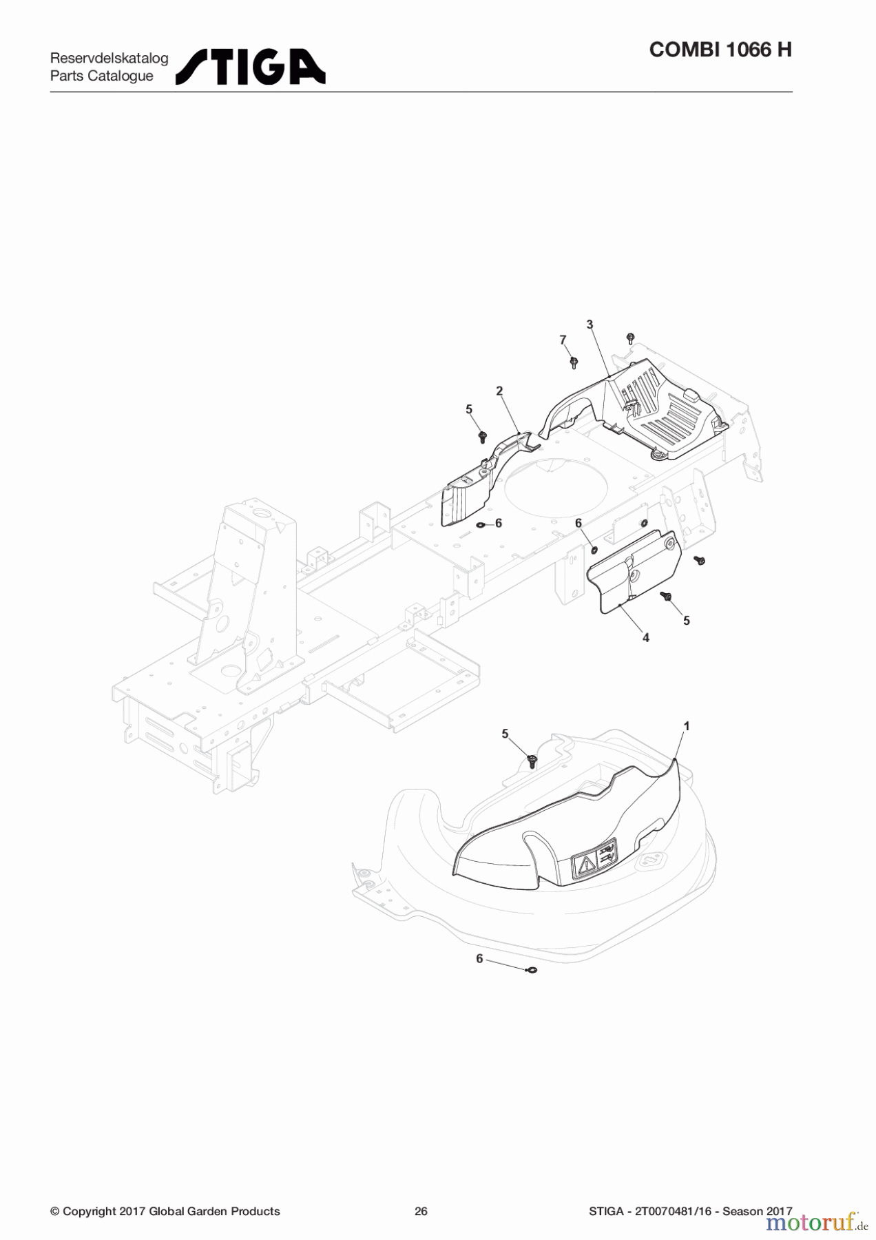 Stiga Aufsitzmäher Baujahr 2017 COMBI 1066 H 2T0070481/16 - Season 2017 Guards