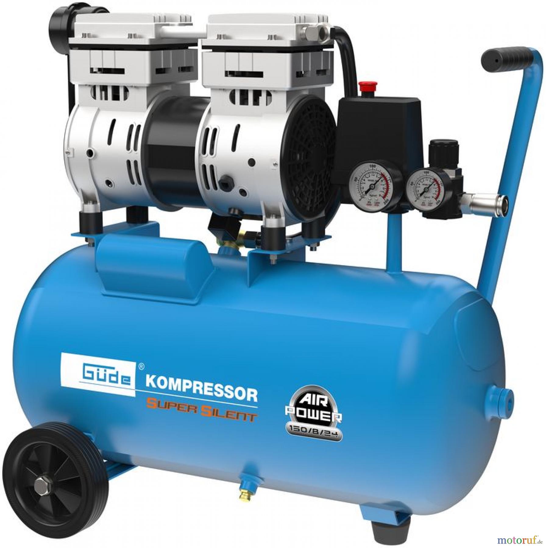 Güde Drucklufttechnik Kompressoren Ölfrei bis 50l Kessel Kompressor Airpower 150/8/24 SILENT - 50136