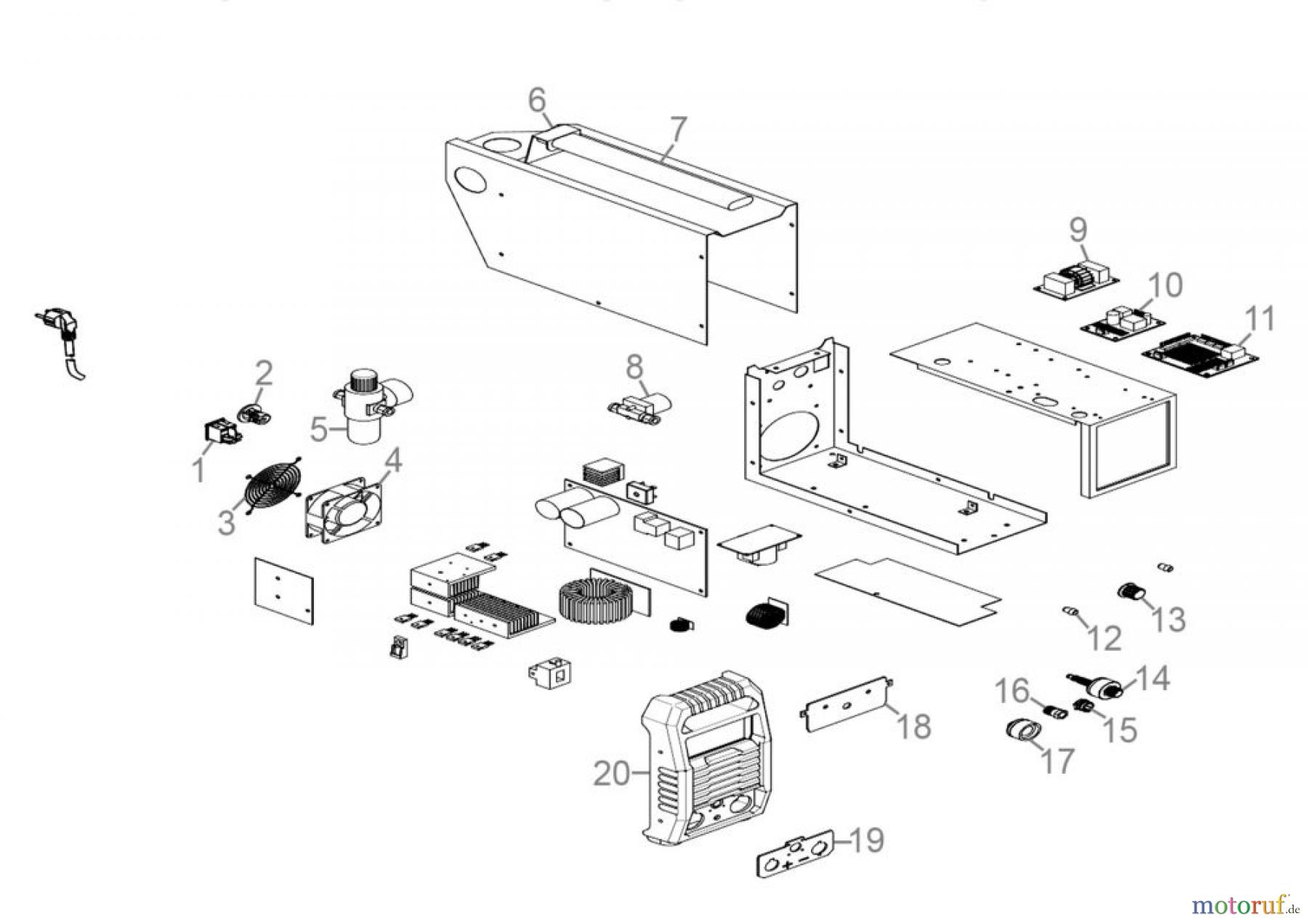  Güde Schweißtechnik Schweißgeräte Inverterschweißen bis 150 A Plasmaschneider GPS-E 40A - 20086 Ersatzteileversion  FSL20086-01