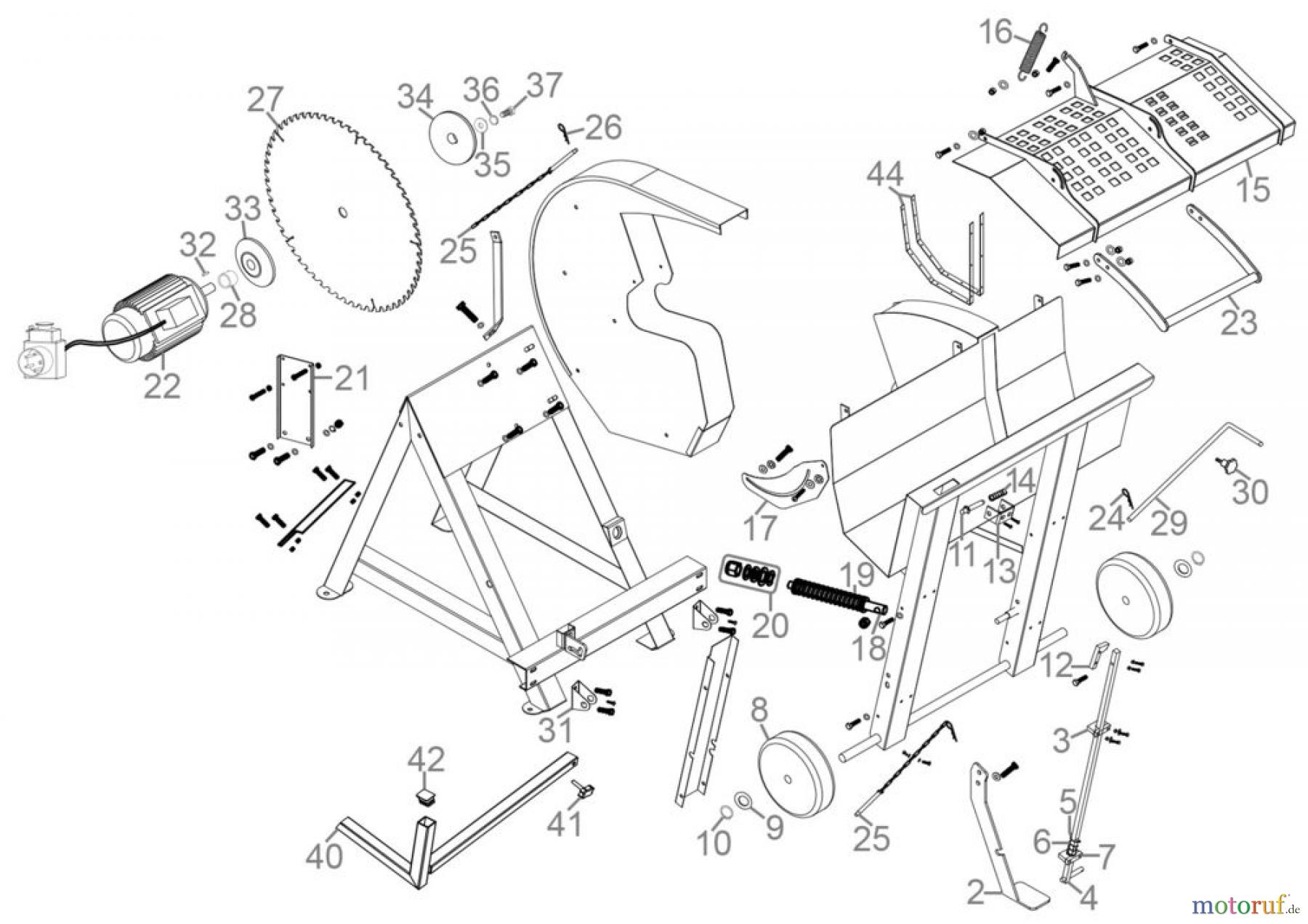 Güde Brennholzbearbeitung Brennholzsägen bis 500 mm Ø-Sägeblatt WIPPSÄGE GWS 500 HM-2 - 01725 Ersatzteileversion FSL01725-01