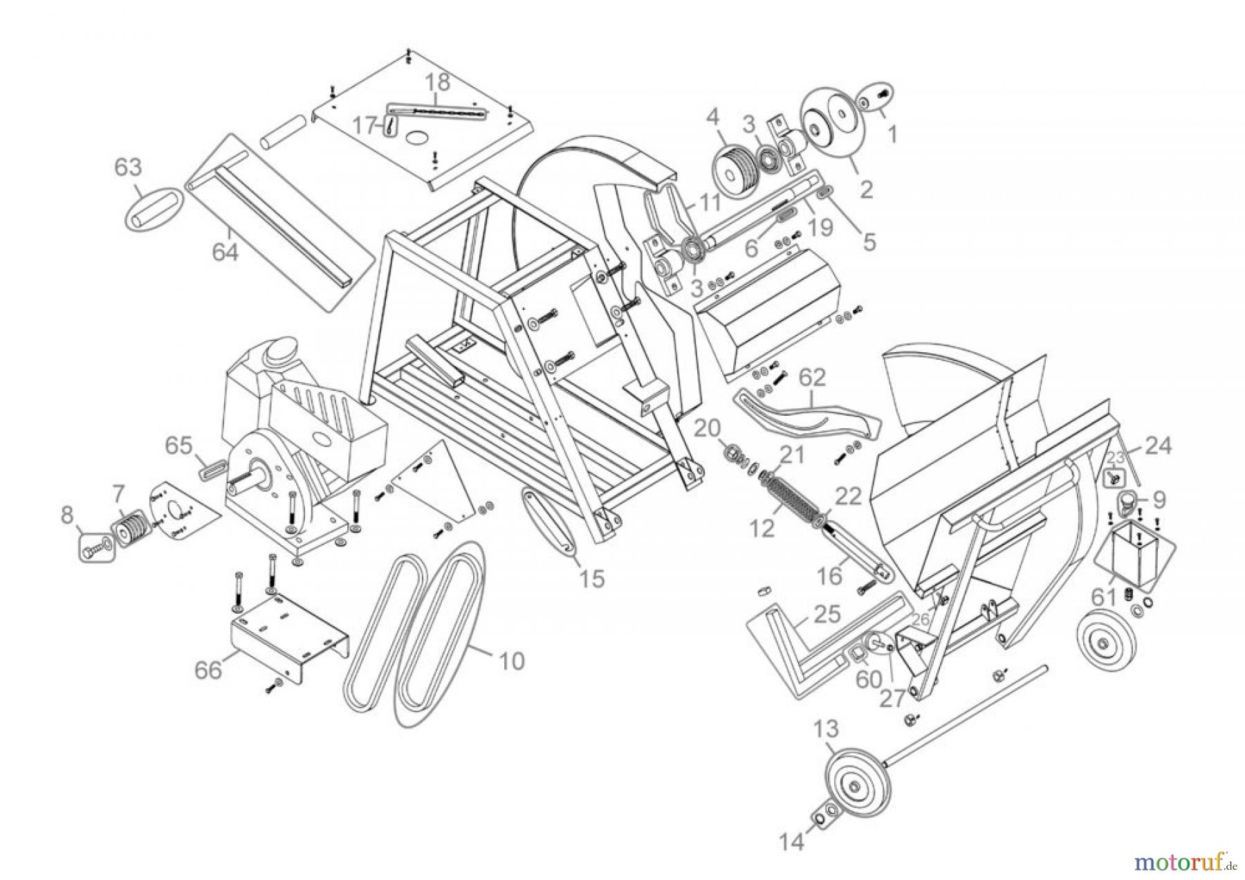 Güde Brennholzbearbeitung Brennholzsägen über 500 mm Ø-Sägeblatt Benzinwippsäge PWS 700 BR - 75785 Ersatzteileversion FSL75785-01 Seite 1