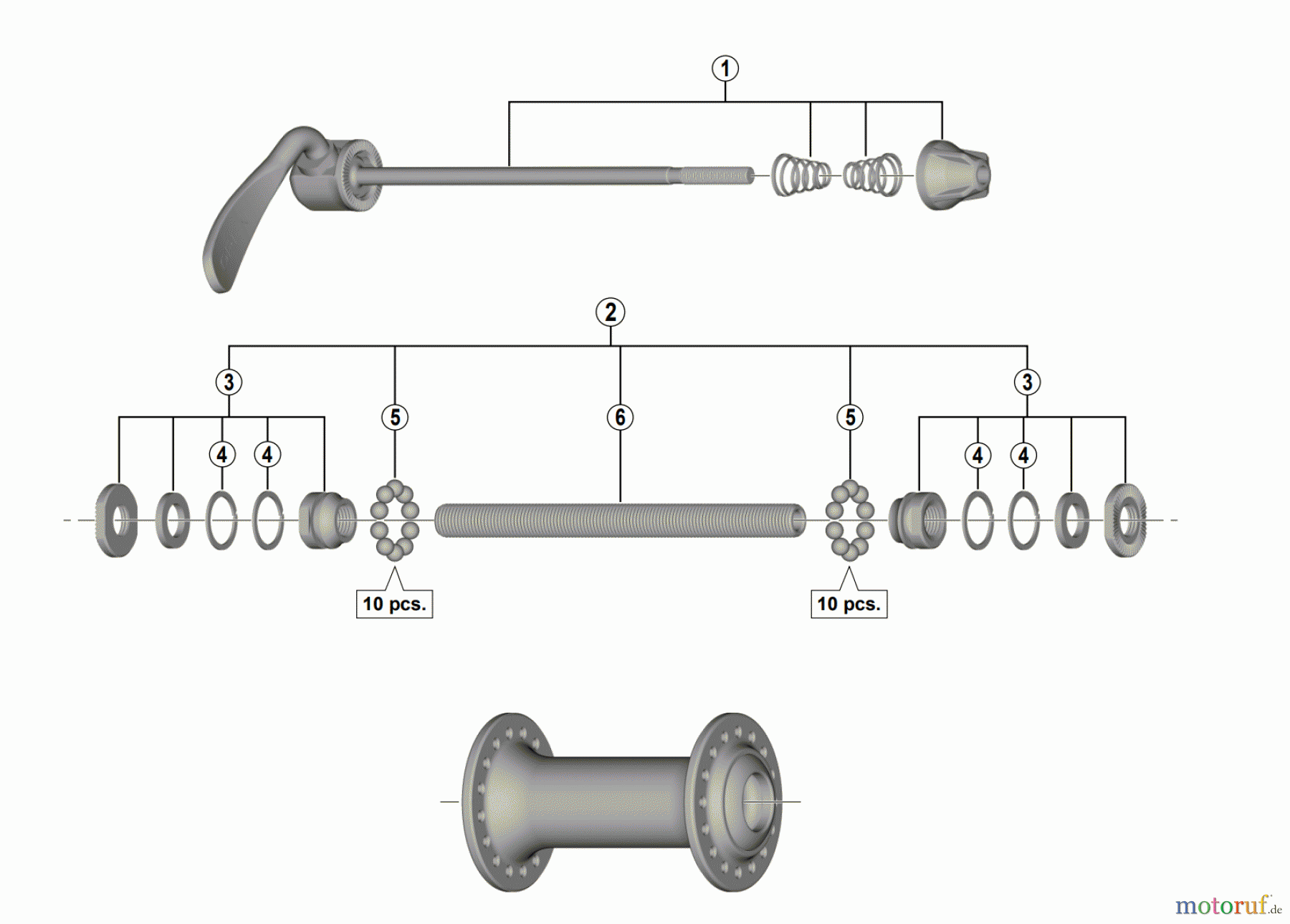Shimano HB Hub - Vordere Nabe HB-T3000 Vorderradnabe