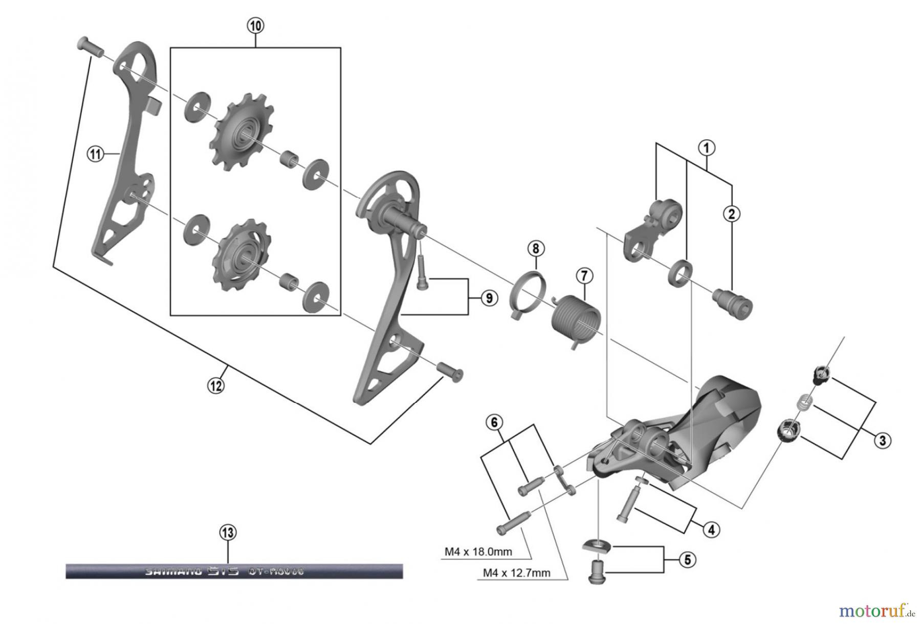 Shimano RD Rear Derailleur - Schaltwerk RD-R7000-GS SHIMANO 105 Schaltwerk