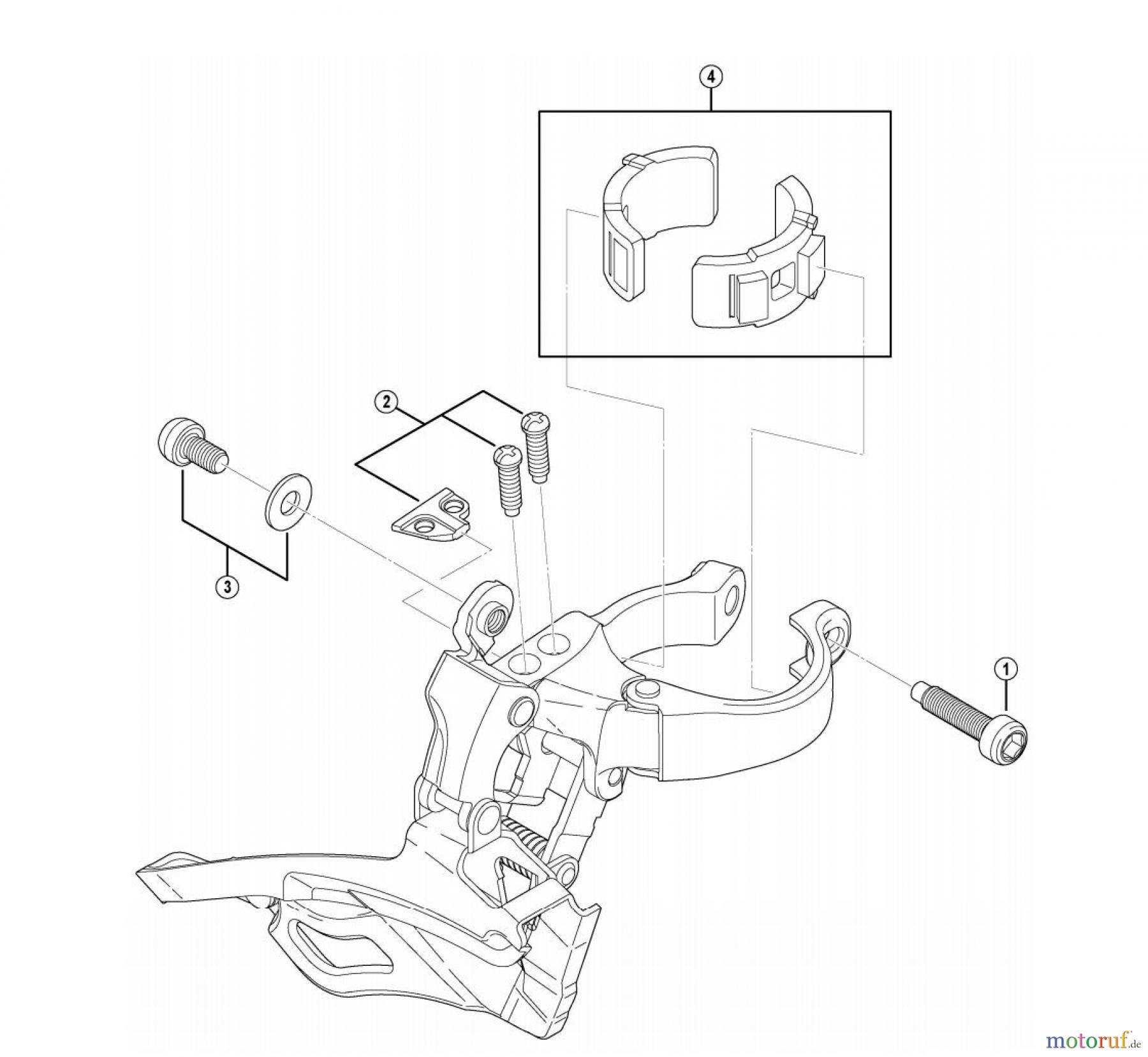 Shimano FD Front Derailleur - Umwerfer FD-A073 TOURNEY Front Derailleur for Triple Gear