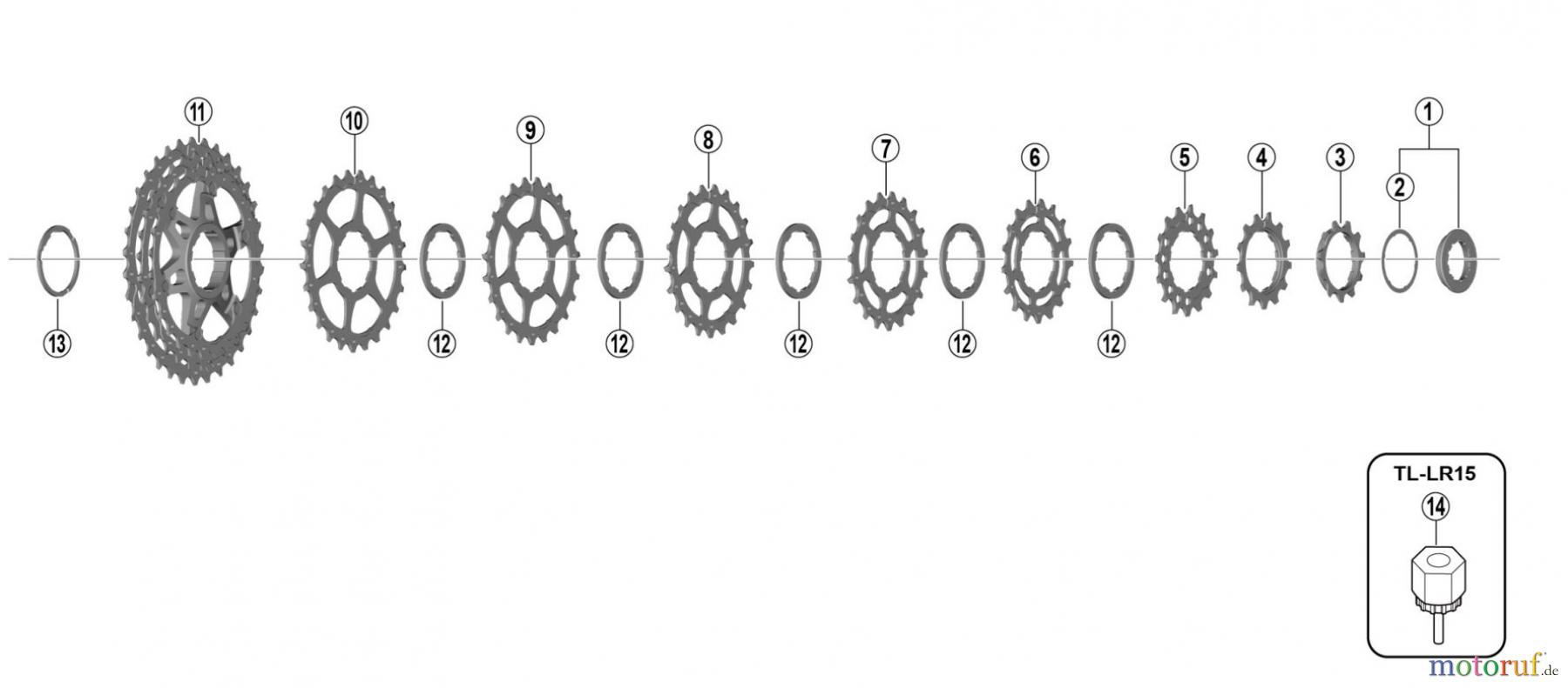 Shimano CS Cassette / Zahnkranz CS-HG700-11 (11-speed) Cassette Sprocket