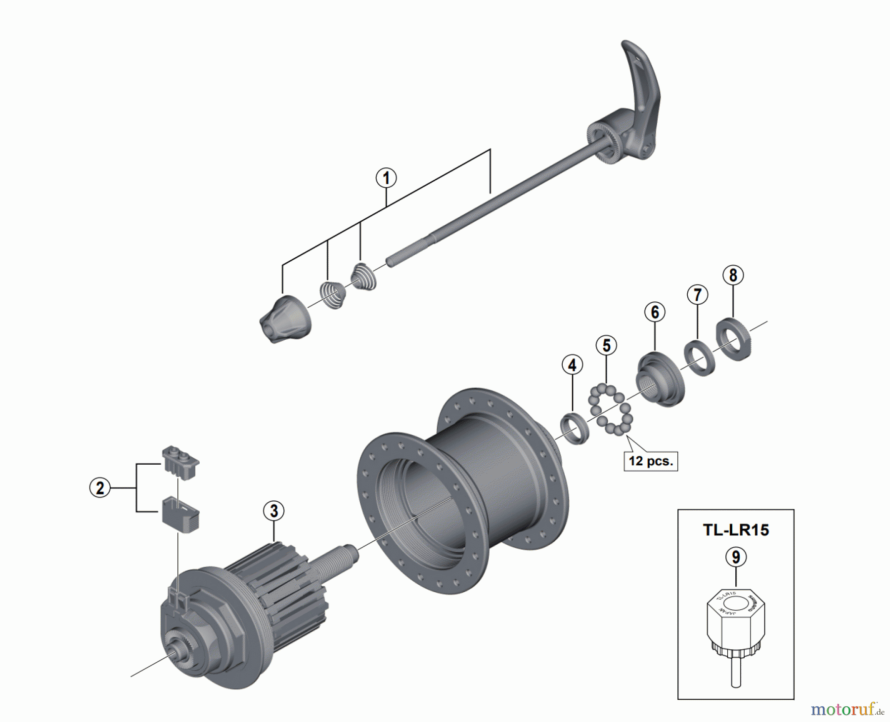 Shimano DH Dynamo Hub - Nabendynamo DH-T4050-1D Hub Dynamo
