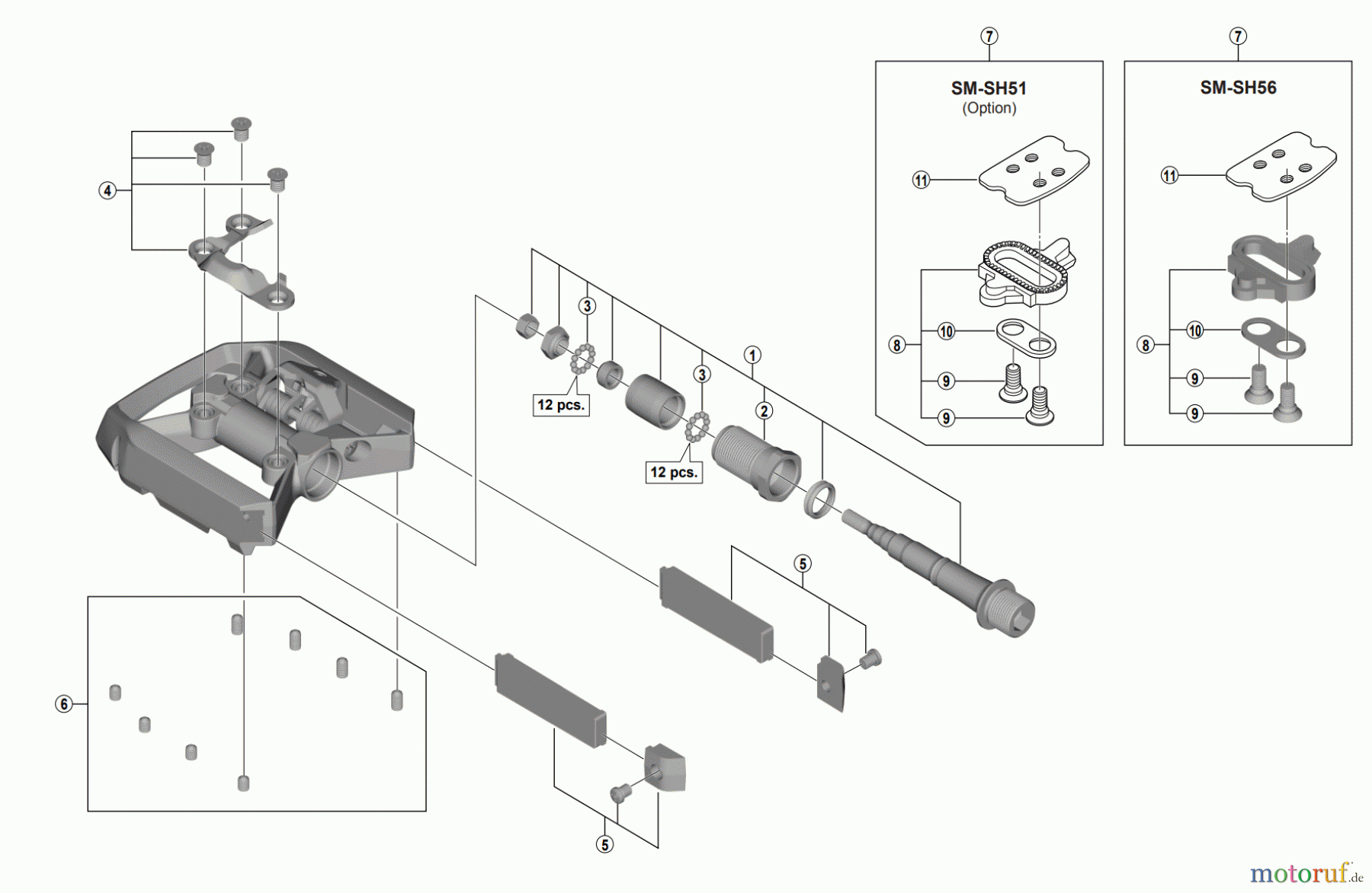Shimano PD Pedal - Pedale PD-T8000 DEORE XT SPD/Flat Pedals