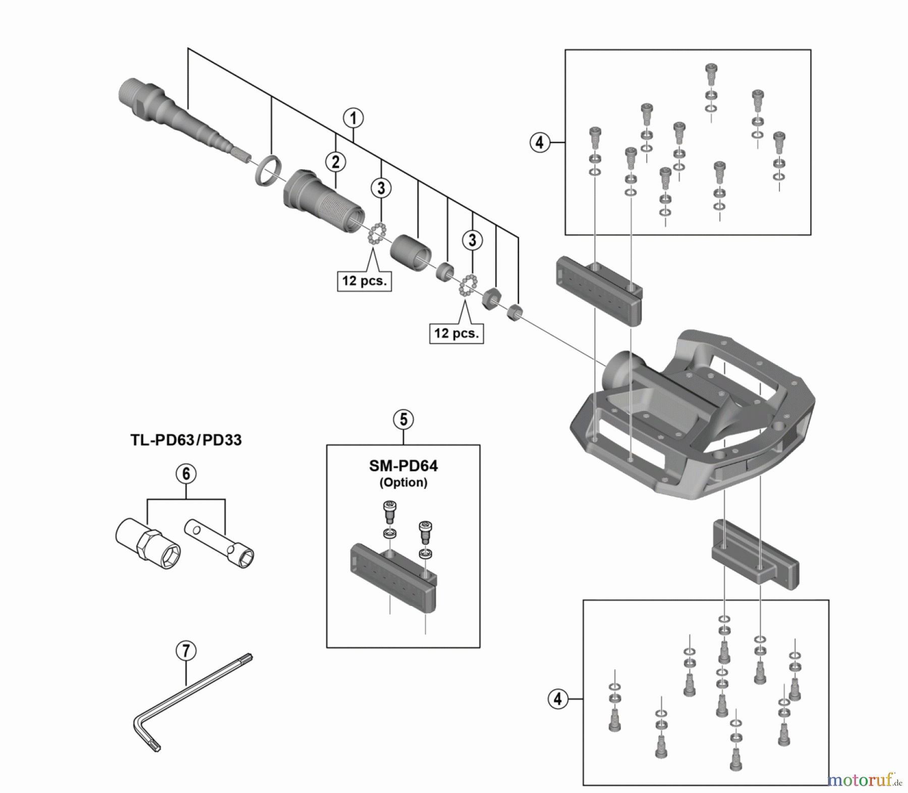 Shimano PD Pedal - Pedale PD-GR500 Flachpedal