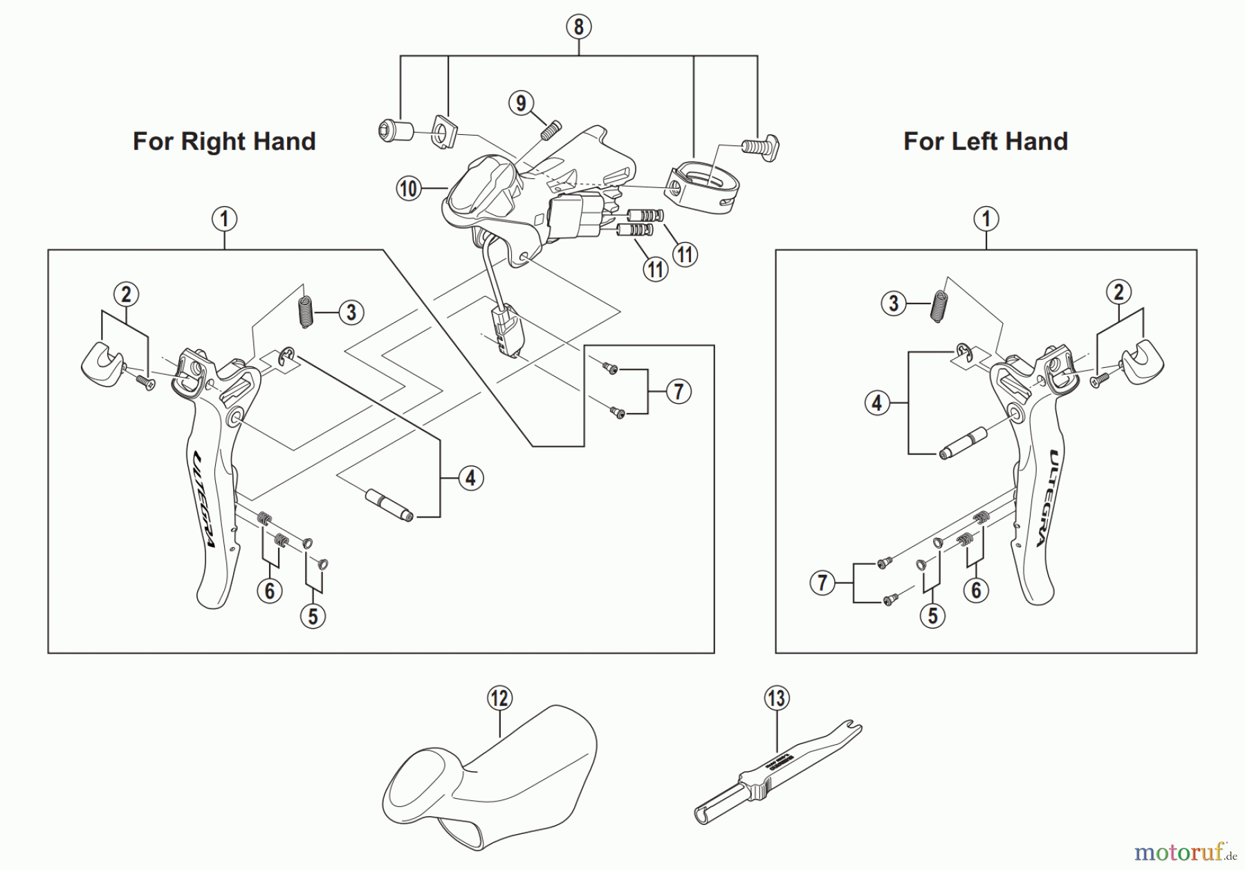  Shimano ST Rapidfire- Schaltbremshebel ST-6870 ULTEGRA Dual Control Lever