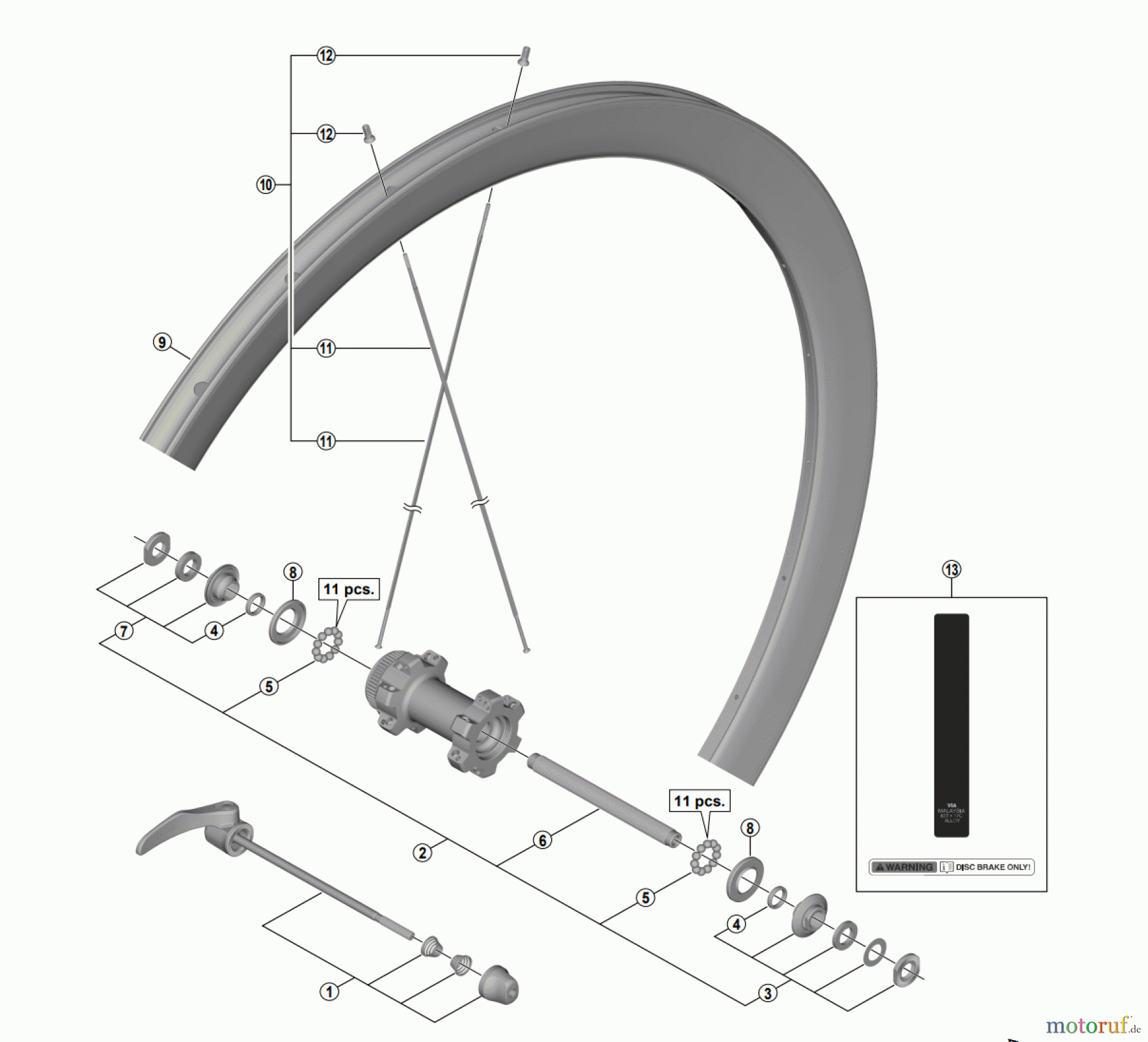 Shimano WH Wheels - Laufräder WH-U5000-F METREA Front Wheel