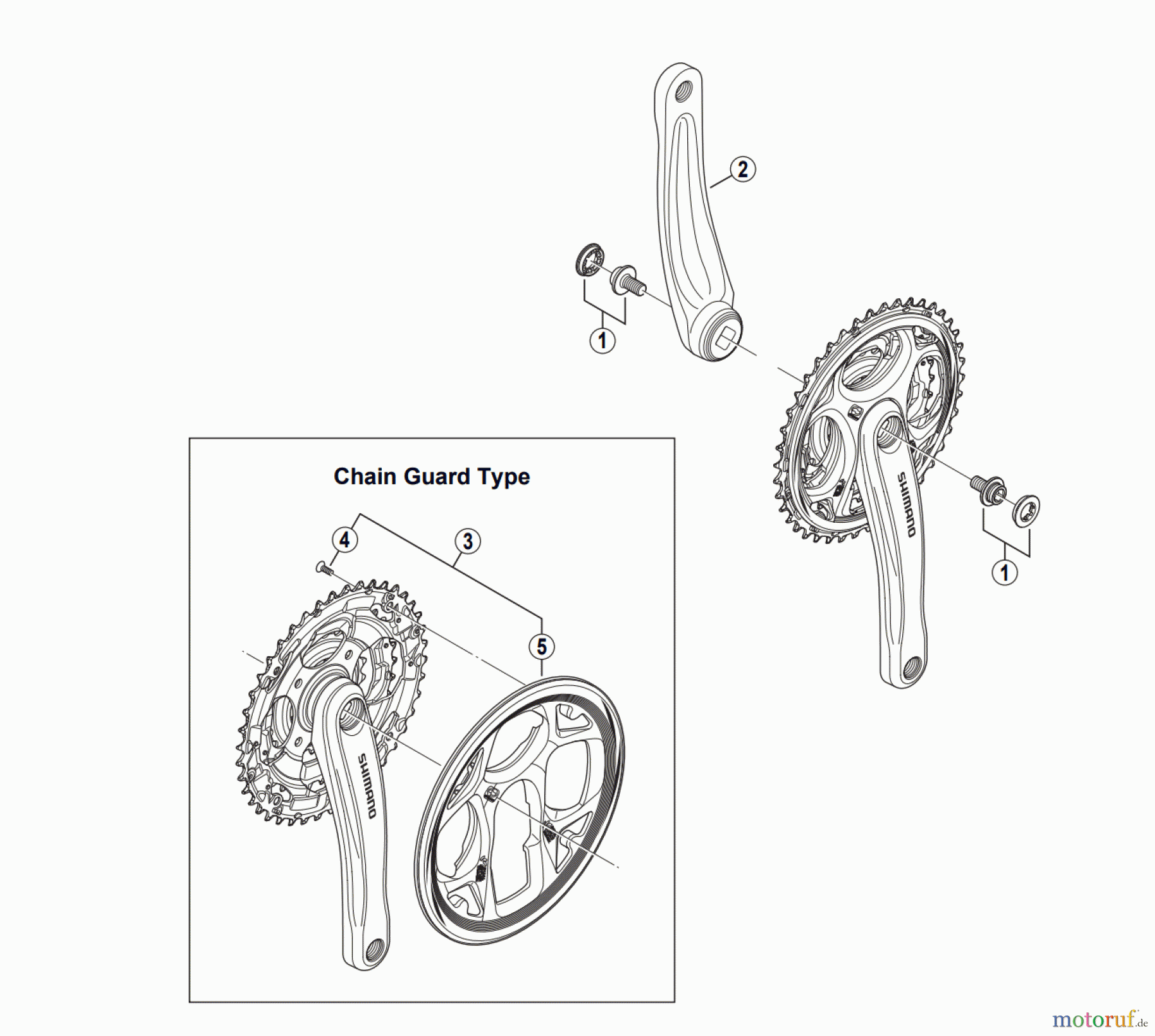 Shimano FC Front Chainwheel - Kurbelsatz, Vorderes Kettenblatt FC-M311 Front Chainwheel