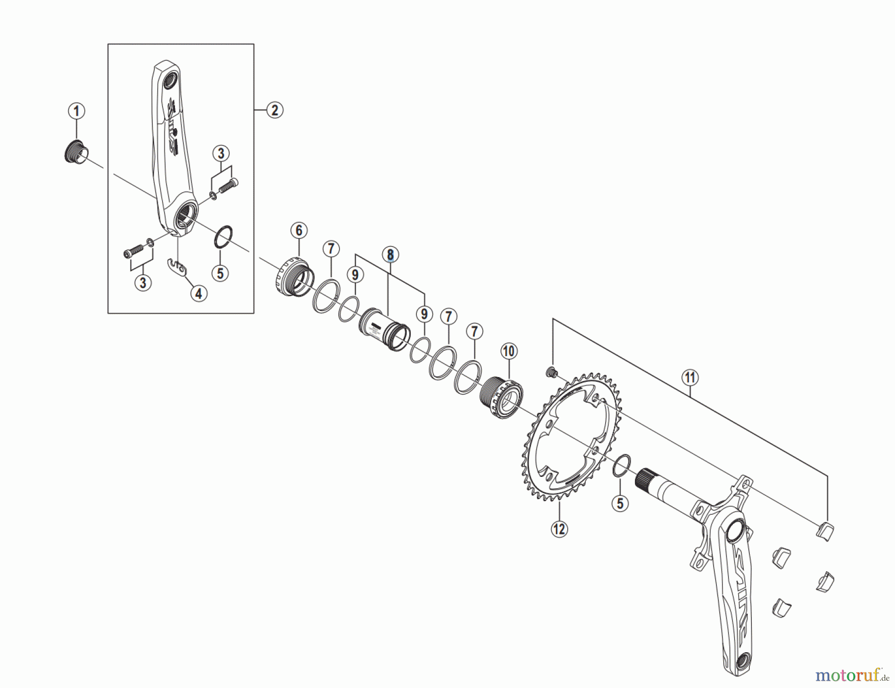 Shimano FC Front Chainwheel - Kurbelsatz, Vorderes Kettenblatt FC-M820 SAINT Front Chainwheel