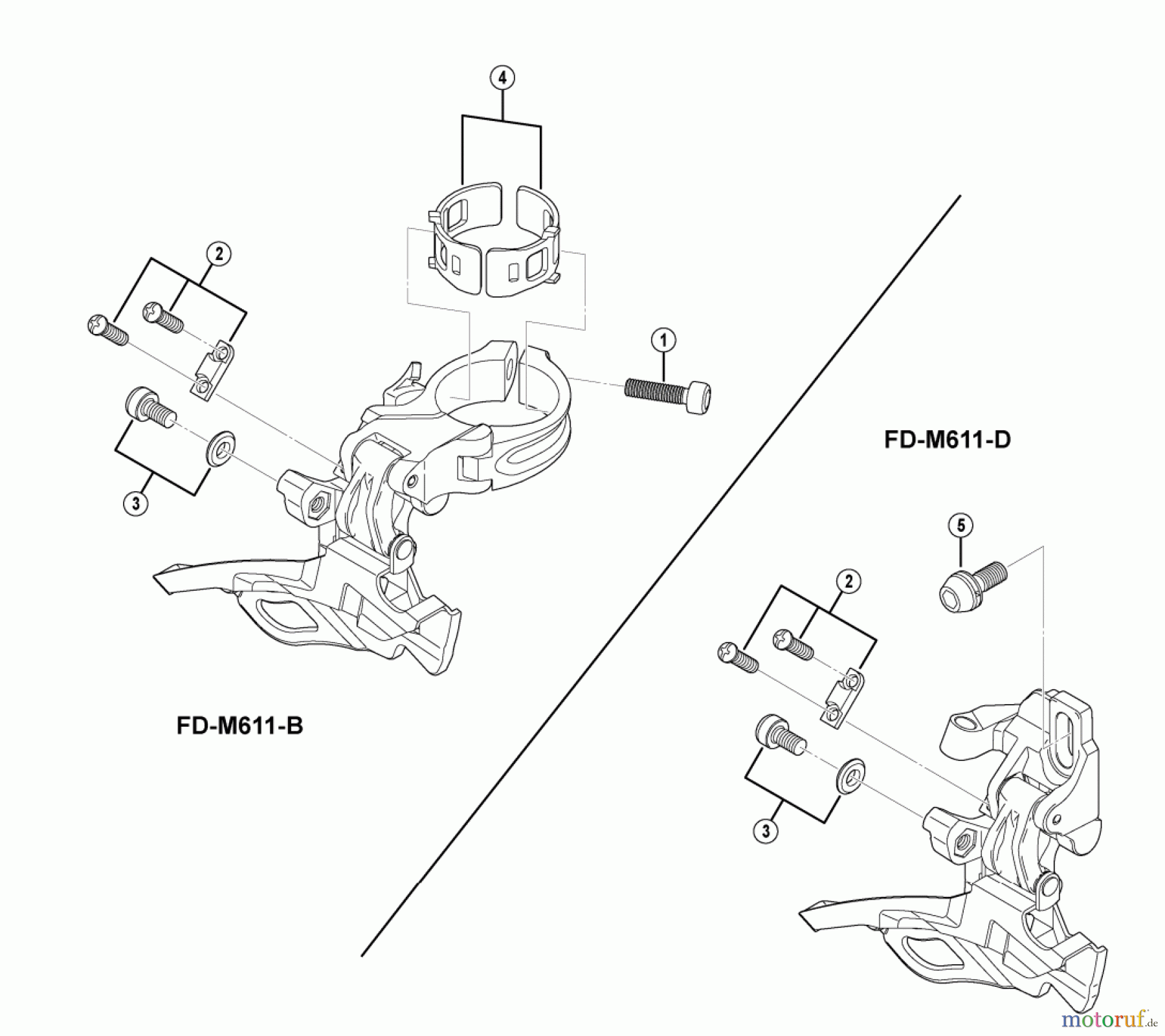 Shimano FD Front Derailleur - Umwerfer FD-M611 DEORE Front Derailleur for Triple