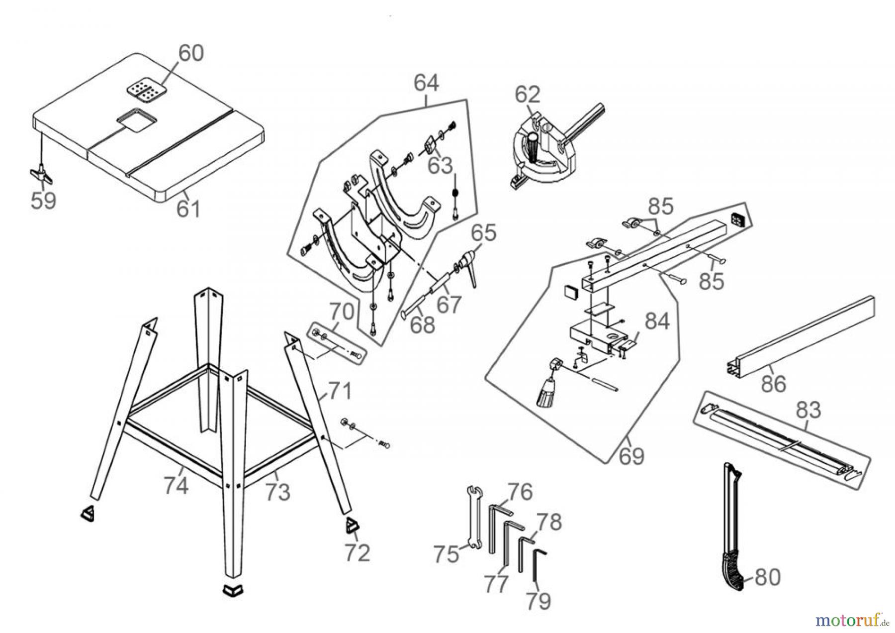  Güde Holzbearbeitung Bandsägen Bandsäge GBS 250 - 83811 Ersatzteileversion  FSL83811-01 Seite 2