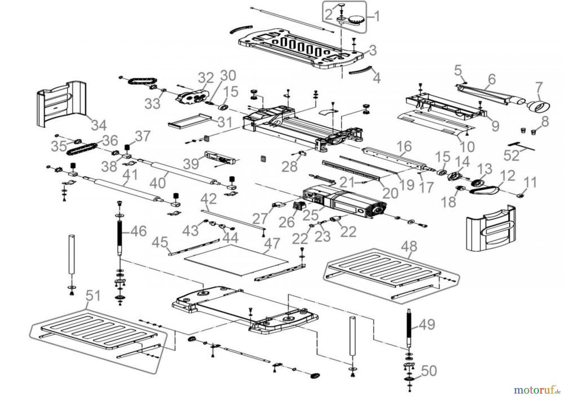  Güde Holzbearbeitung Hobelmaschinen Dickenhobel GDH 330 - 55268 Ersatzteileversion  FSL55268-01