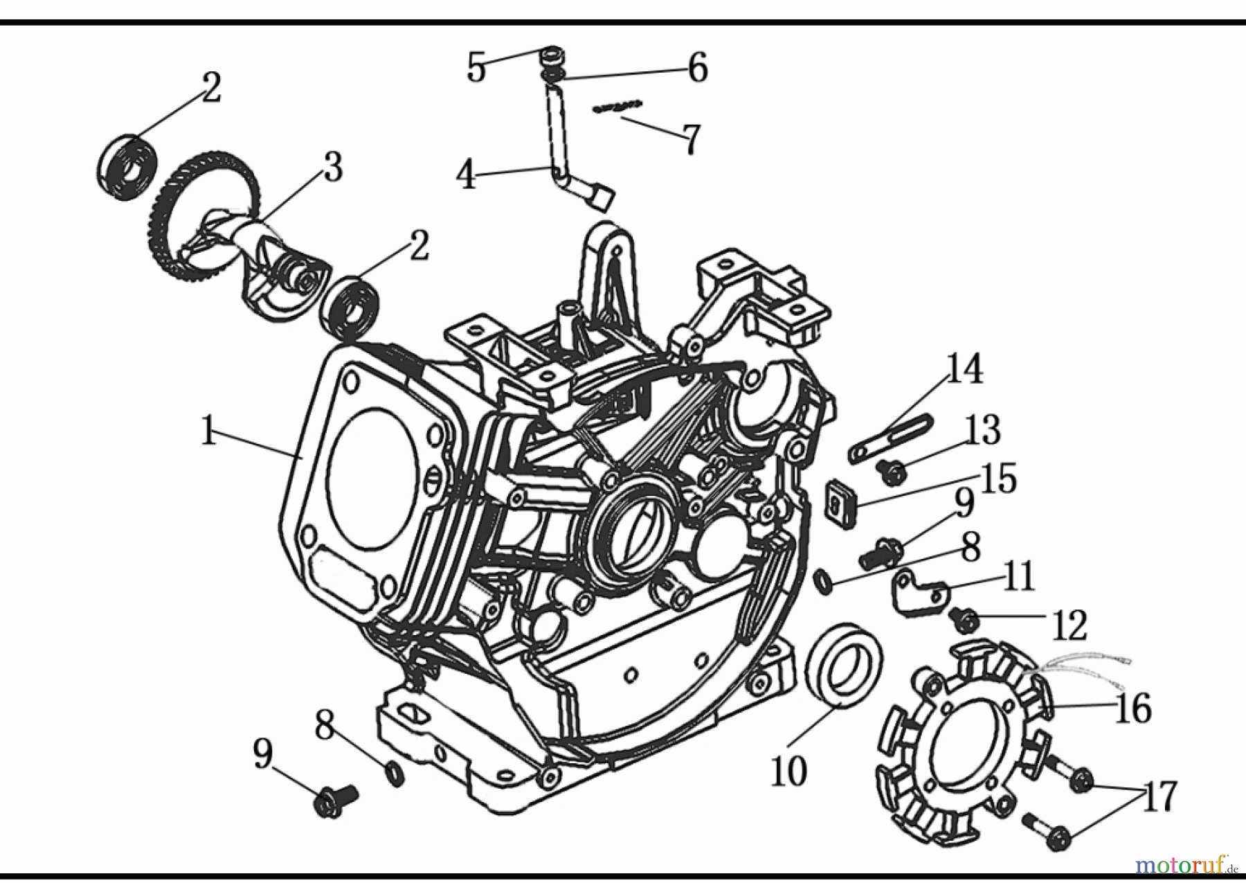 LONCIN Motoren Schneefräsen Motor LC175FDS Kurbelgehäuse