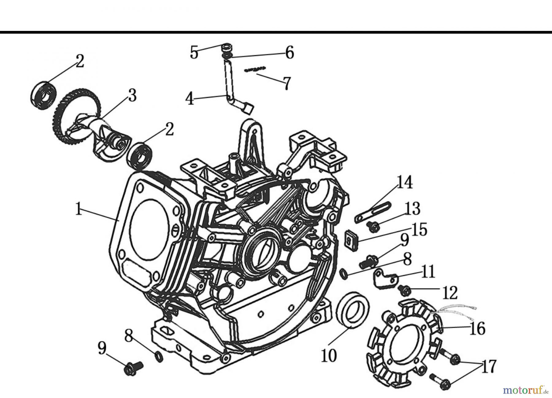 LONCIN Motoren Schneefräsen Motor LC185FDS Kurbelgehäuse