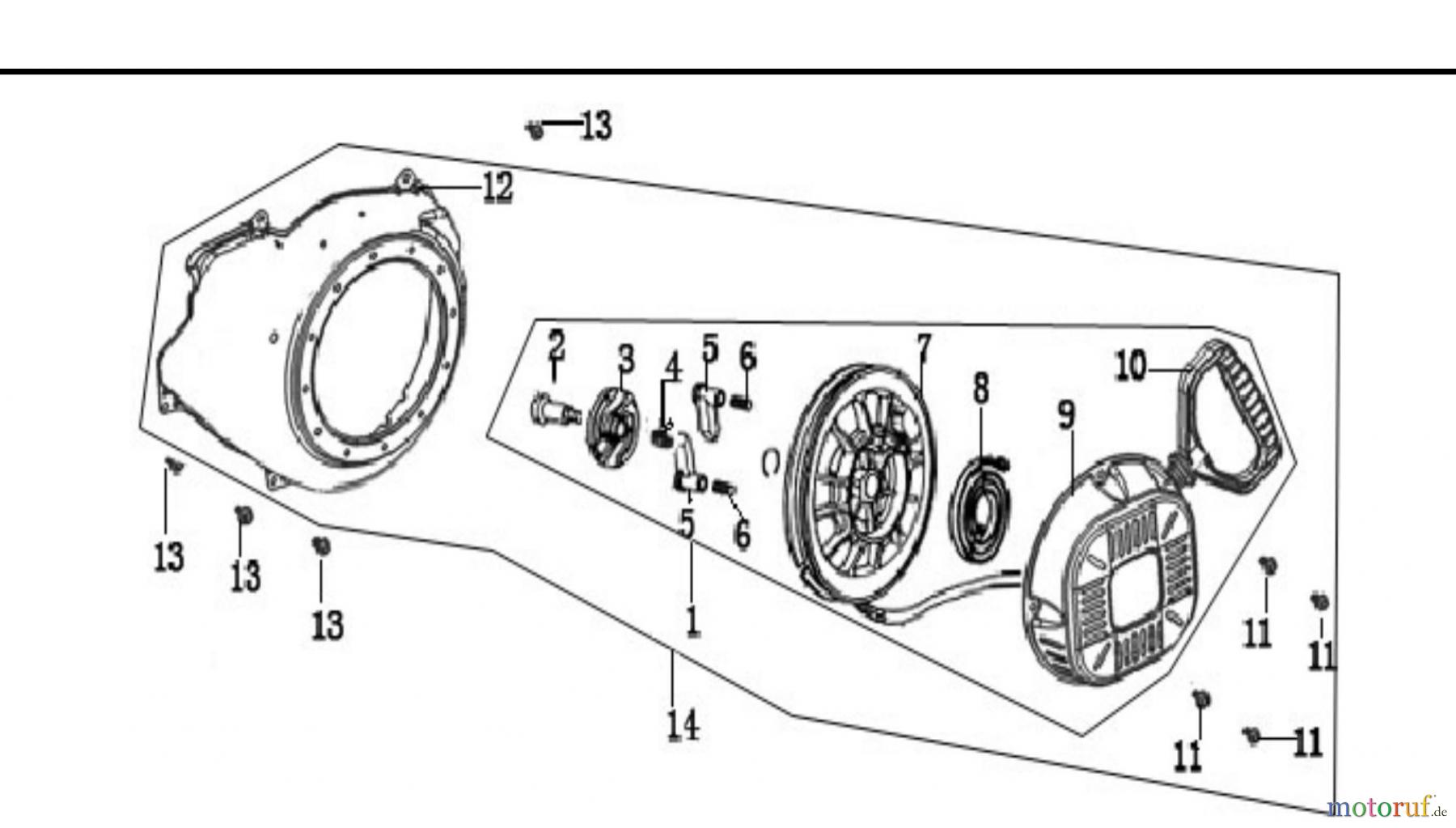 LONCIN Motoren Schneefräsen Motor LC185FDS Seilzugstarter