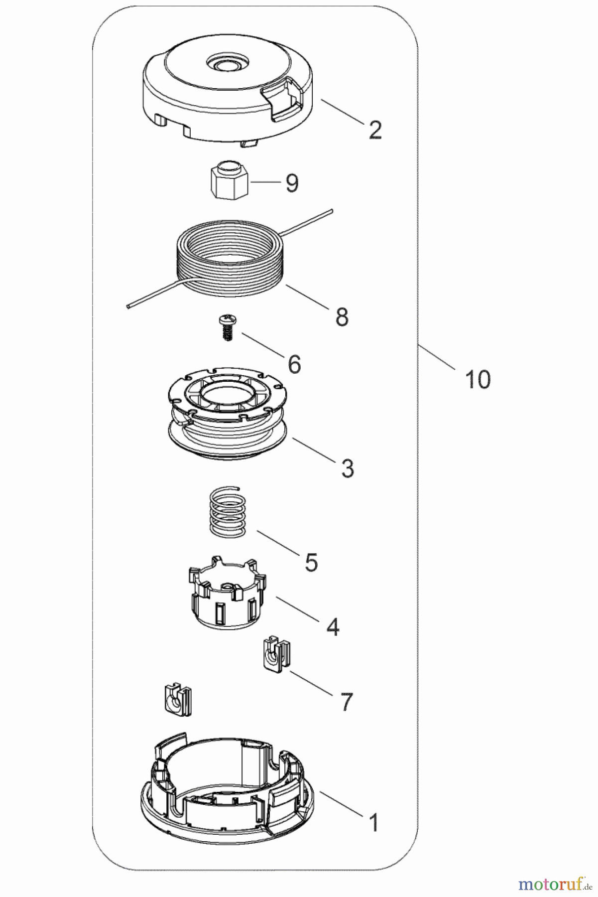 Echo Fadenköpfe FKA-G138-500, für T226s Liste