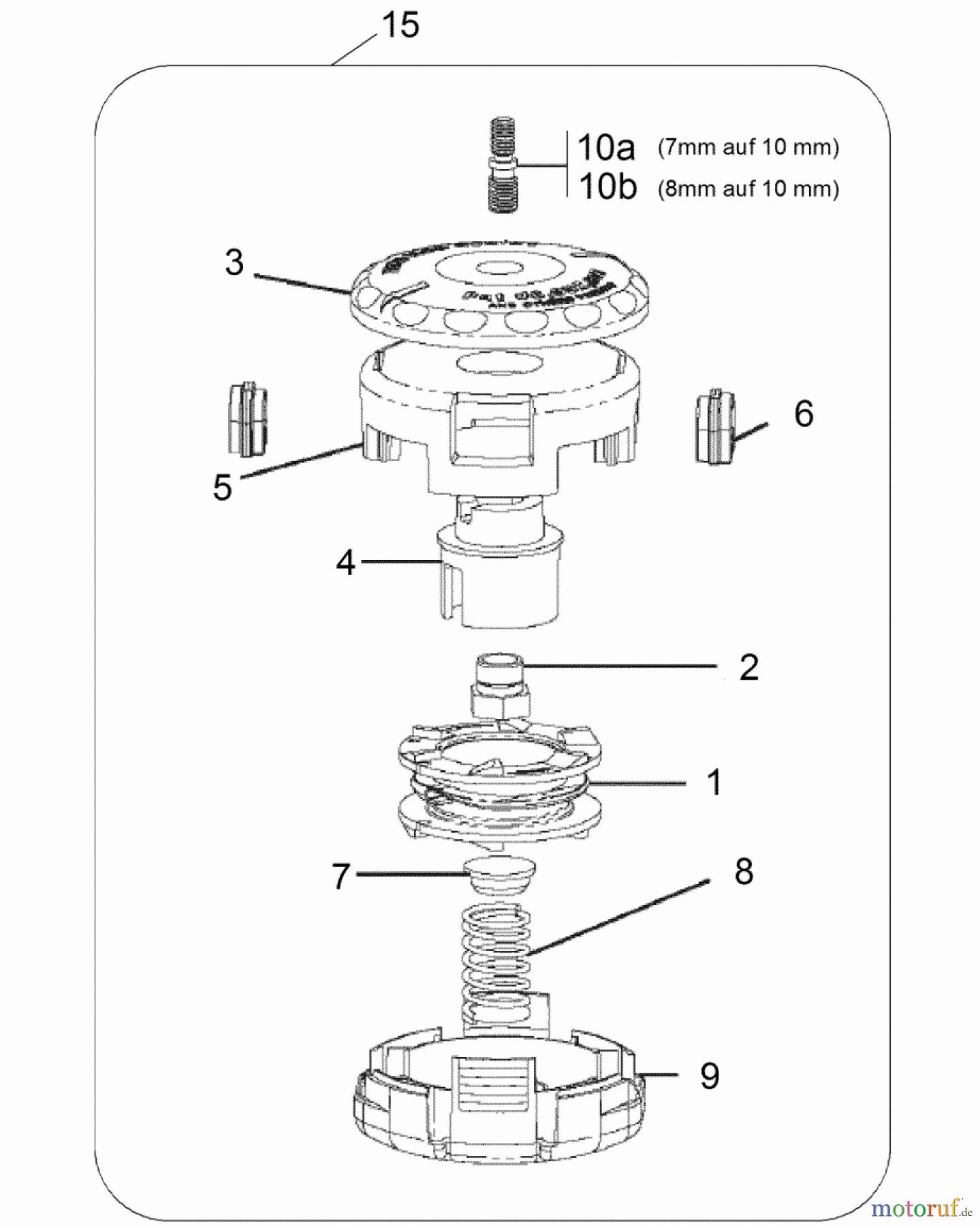 Echo Fadenköpfe SpeedFeed 375 SF375 mit austauschbaren Bolzen