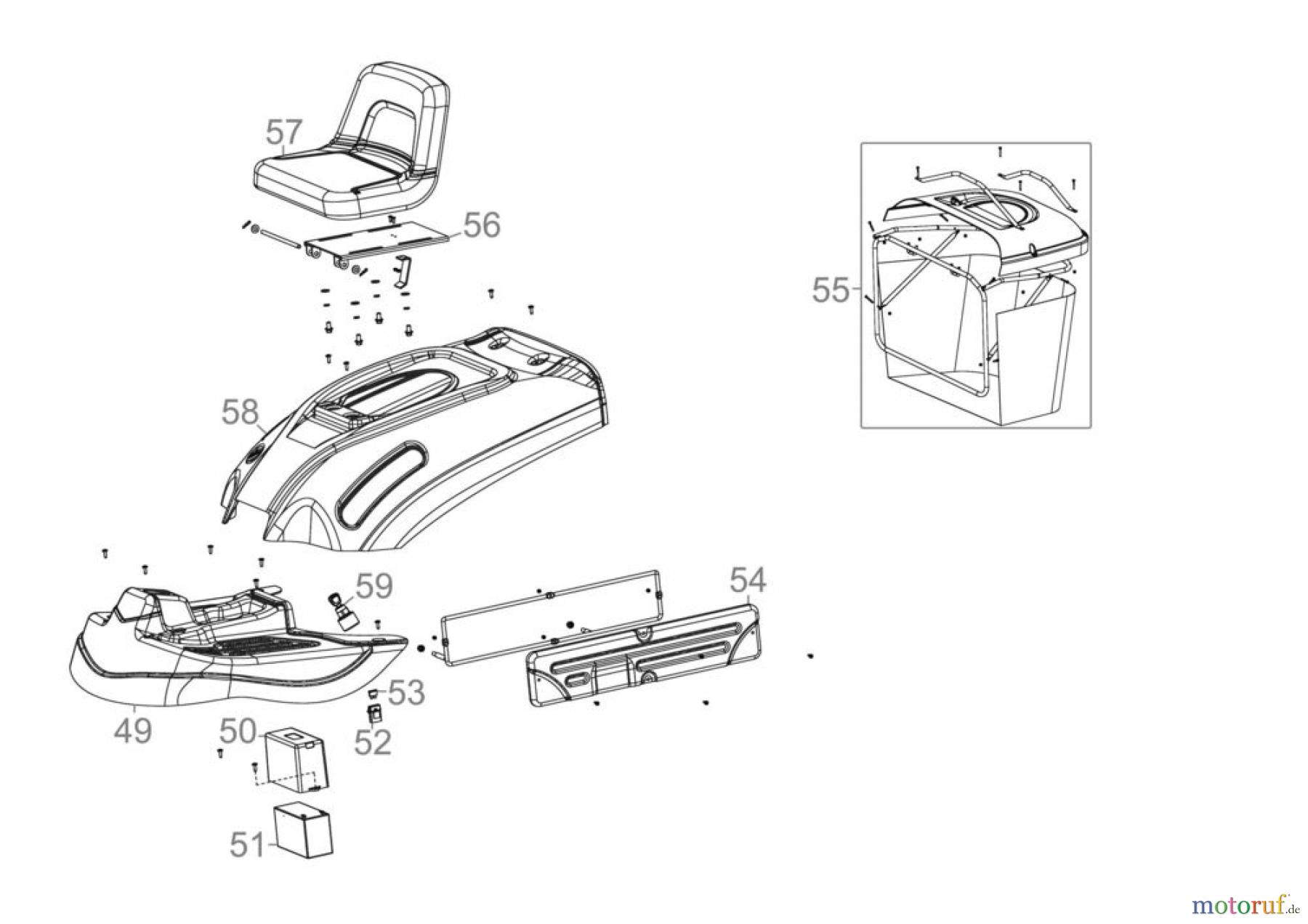 Güde Gartentechnik Rasenmäher Benzin-Rasenmäher Schnittbreite ab 50 cm Aufsitzrasenmäher GAR 601 - 95451 Ersatzteileversion FSL95451-01 Seite 4