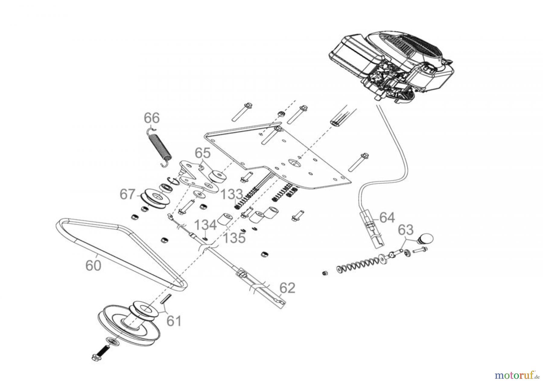 Güde Gartentechnik Rasenmäher Benzin-Rasenmäher Schnittbreite ab 50 cm Aufsitzrasenmäher GAR 601 - 95451 Ersatzteileversion FSL95451-01 Seite 5