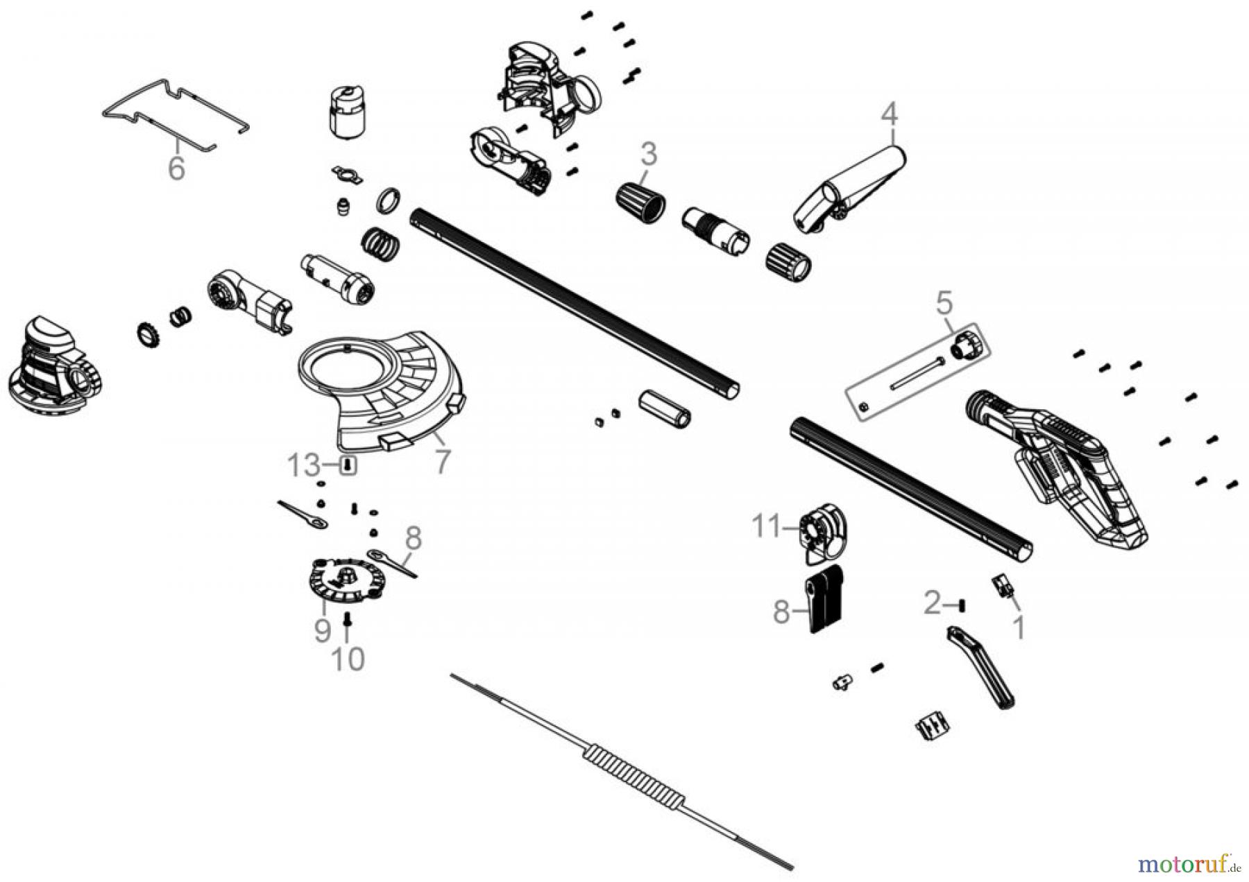  Güde Gartentechnik Trimmer Akku-Trimmer Akku Rasentrimmer RT 18-0 - 58599 FSL58599-02