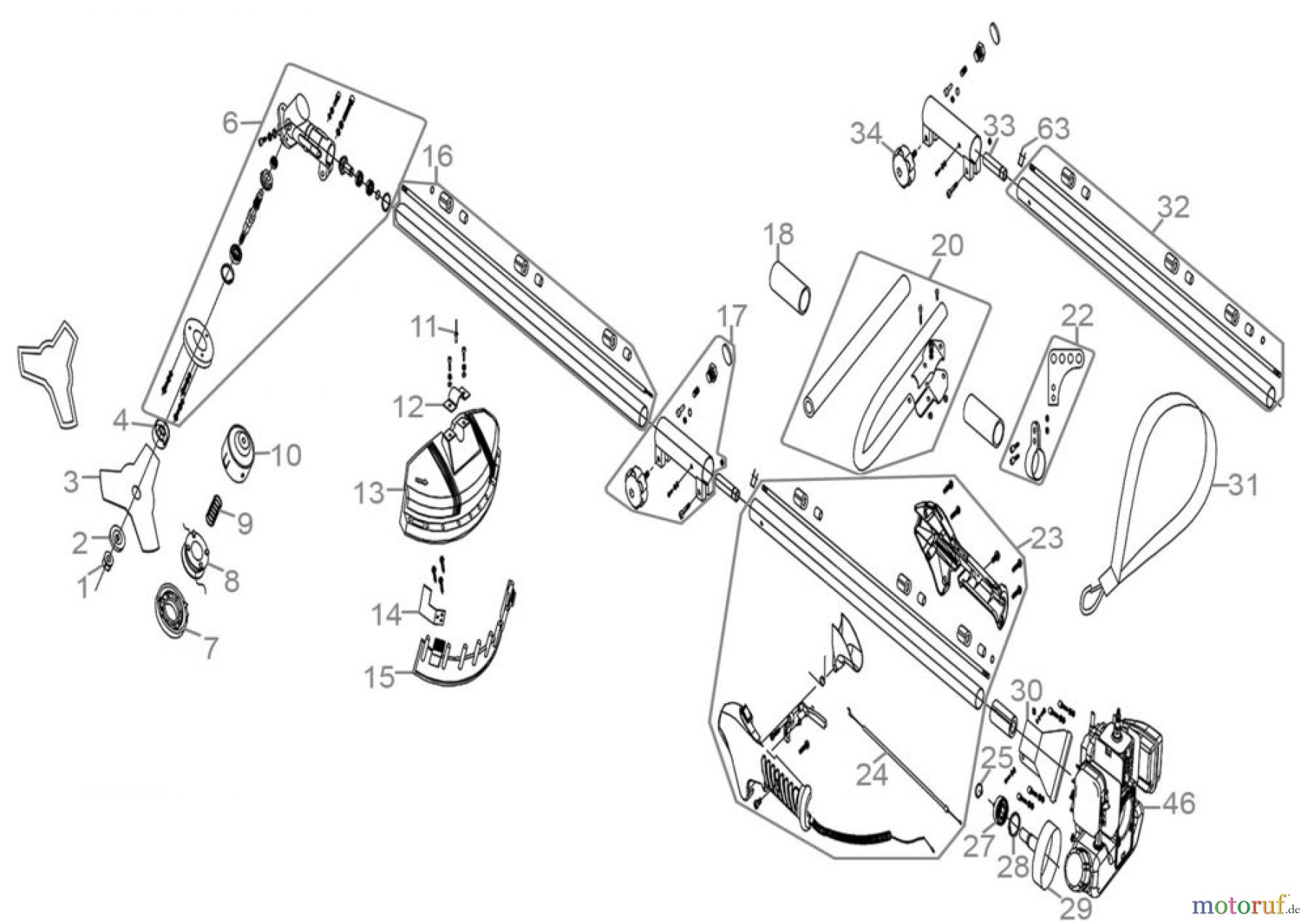 Güde Gartentechnik Gartenpflege-Sets Benzin-Sets Gartenpflege-Set GPS 1000 4in1 Art.-Nr.:   95193 Ersatzteileversion FSL95193-01 Seite 1