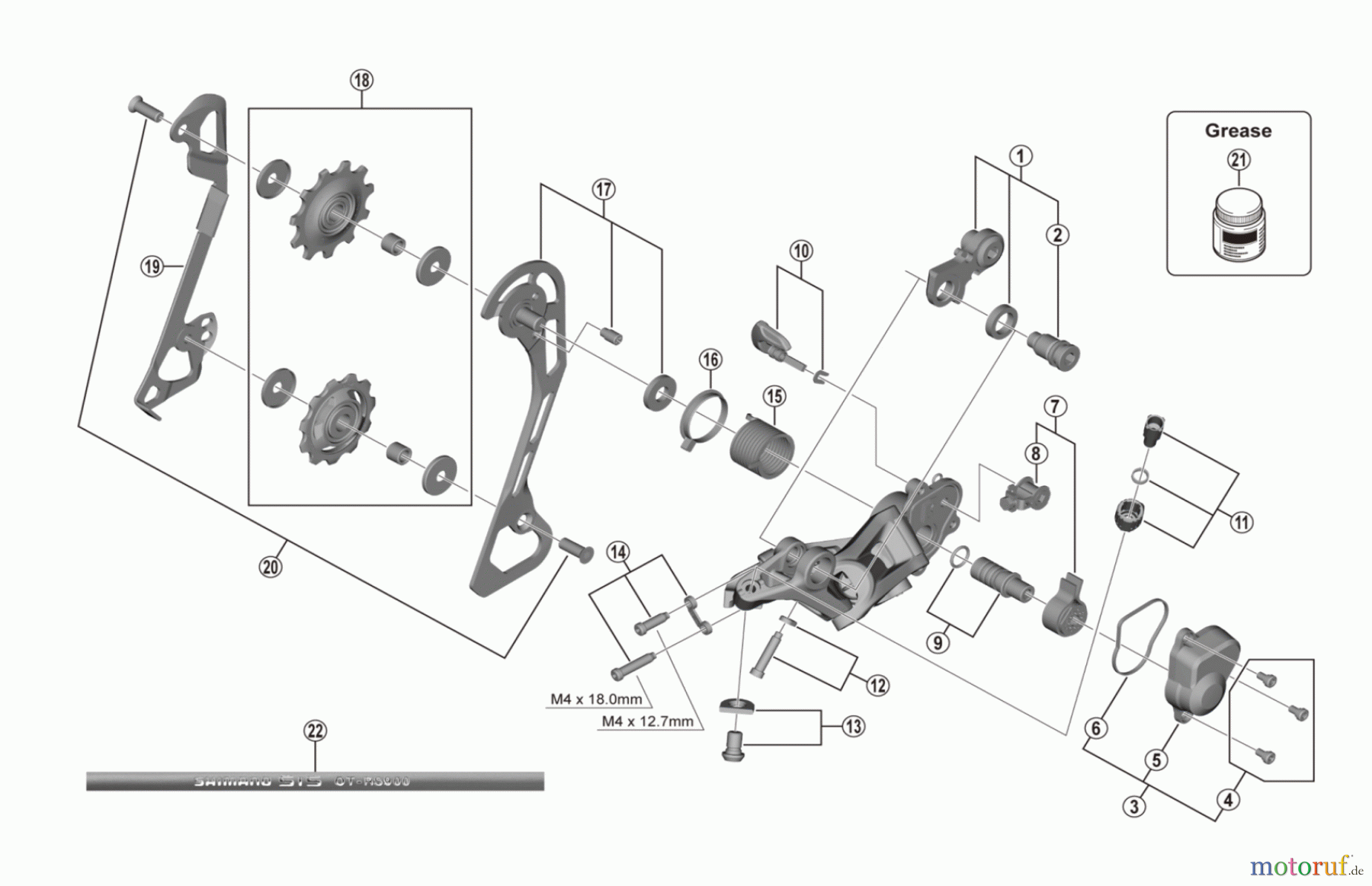 Shimano RD Rear Derailleur - Schaltwerk RD-RX400 GRX Rear Derailleur (10-speed)